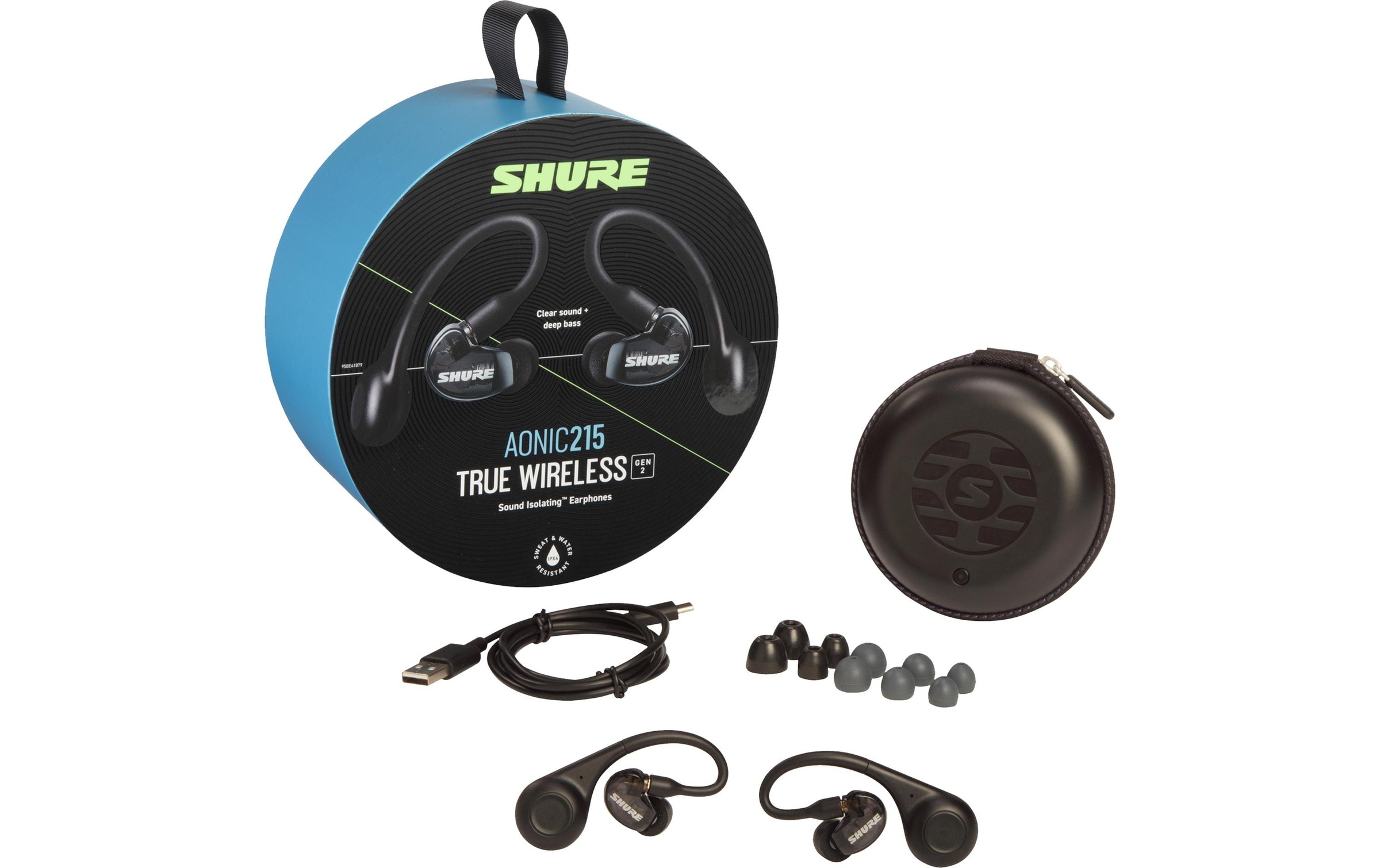 Shure wireless In-Ear-Kopfhörer »AONIC 215 GEN 2« Anruf-Management, App, Lautstärkeregelung, Rufannahme