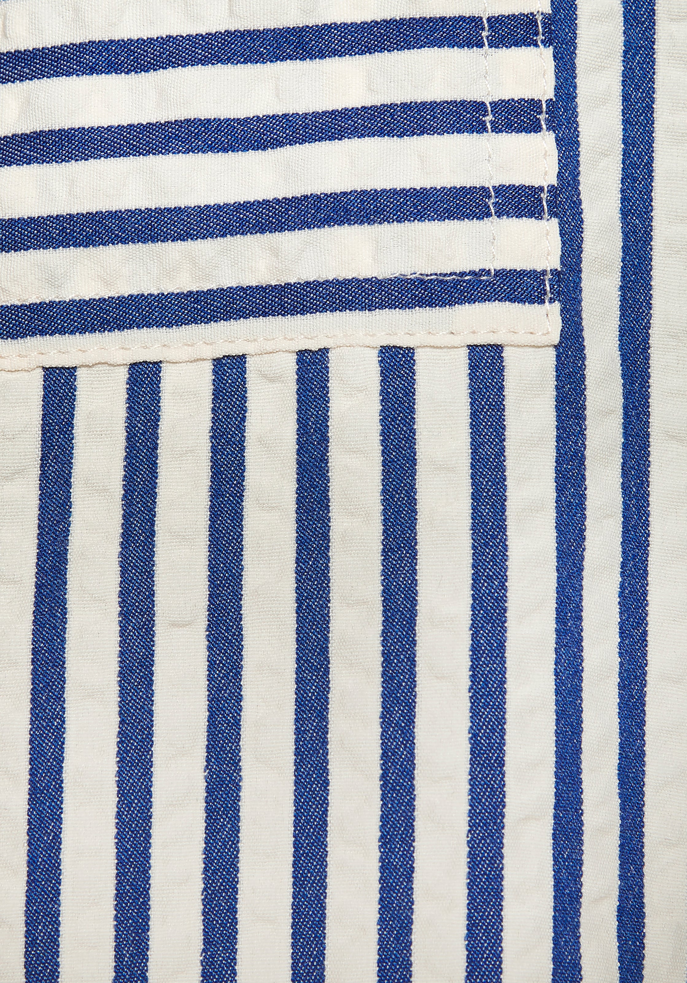 Vivance Kurzarmbluse aus bügelfreier Strukturware, Damenbluse mit Streifenmuster