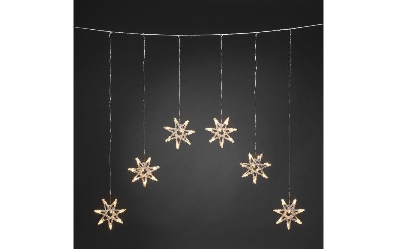 KONSTSMIDE Lichtervorhang »LED Lichtervorhang mit 6 Sternen 48 warmweisse Dioden«