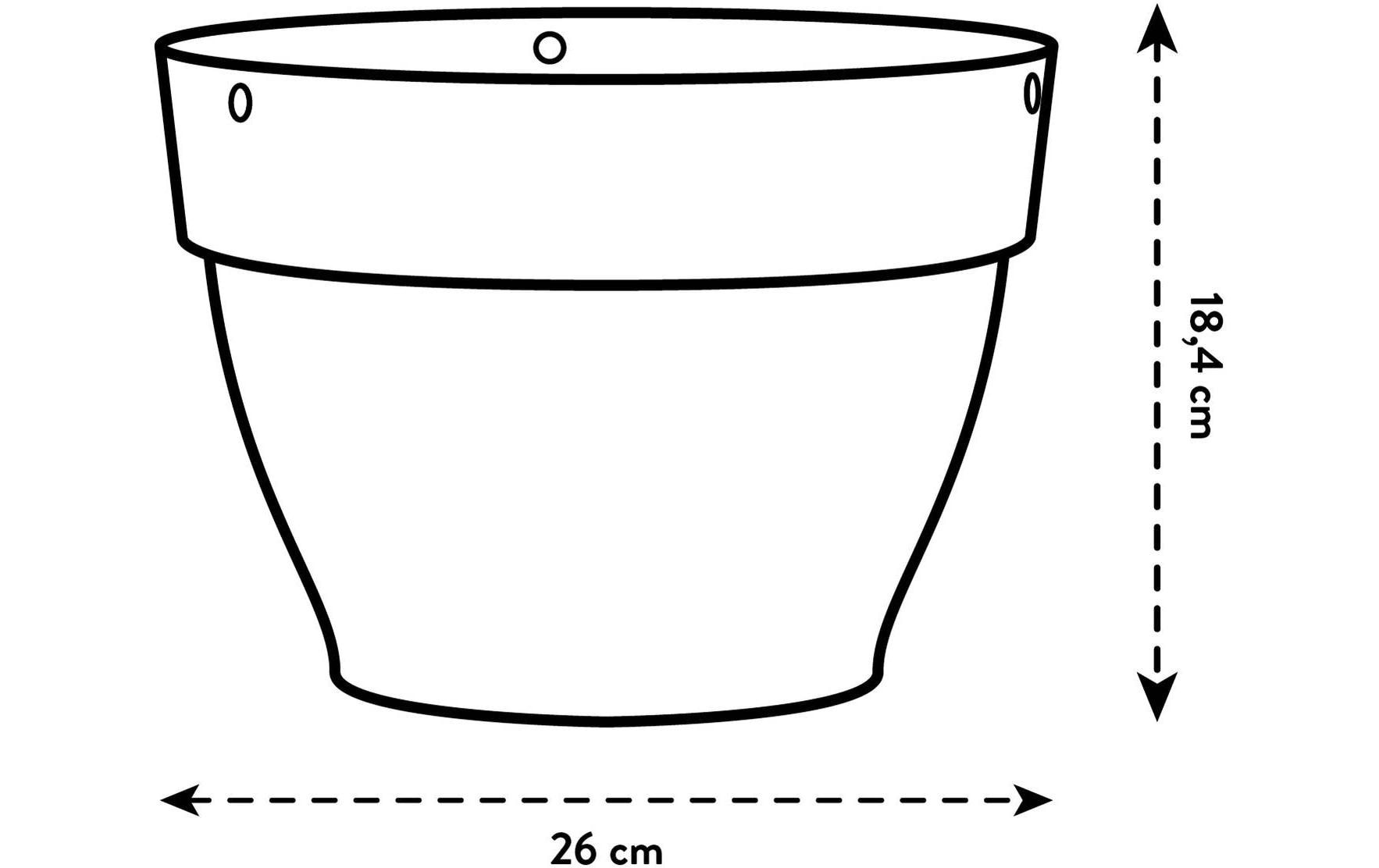 Elho Pot de fleurs »Vibia Campana Hängeampel 26 cm«