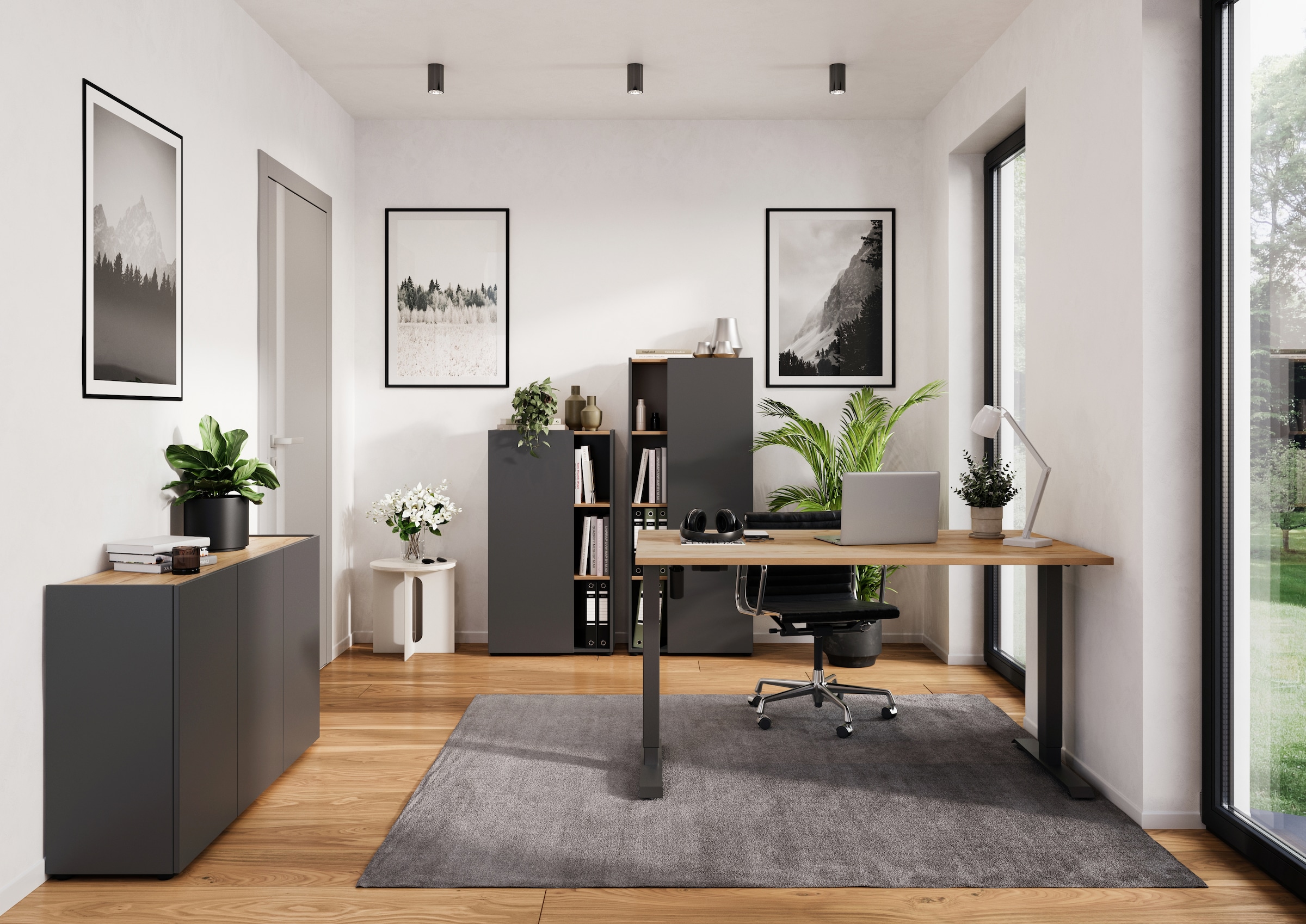 GERMANIA Ensemble de meubles de bureau »Adrano« 3 cuis tlg. Tür schliesst nur 2/3 des Schranks