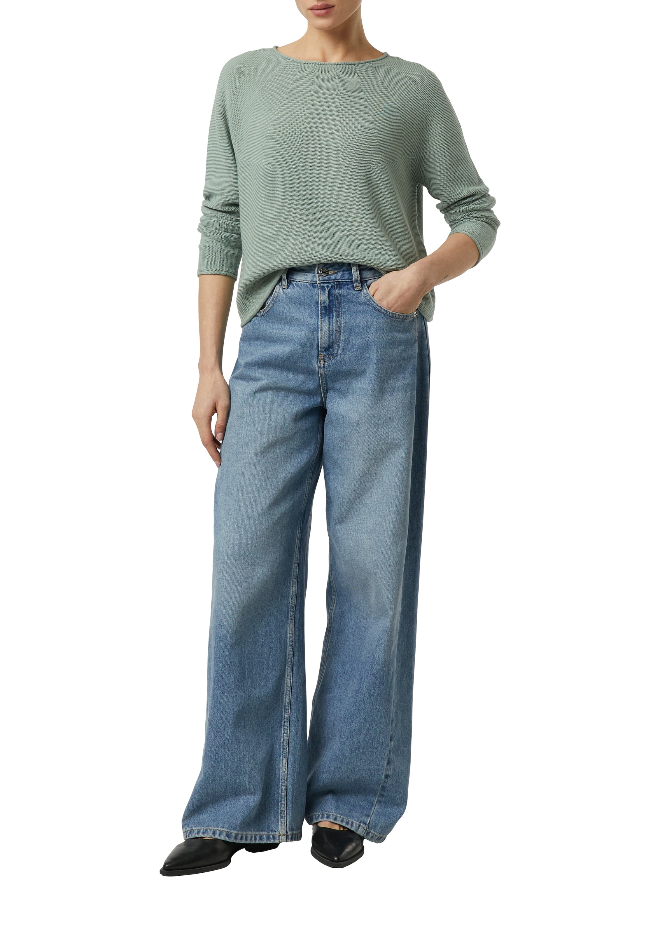 Comma Pull en tricot mit feinem Struktur-Muster