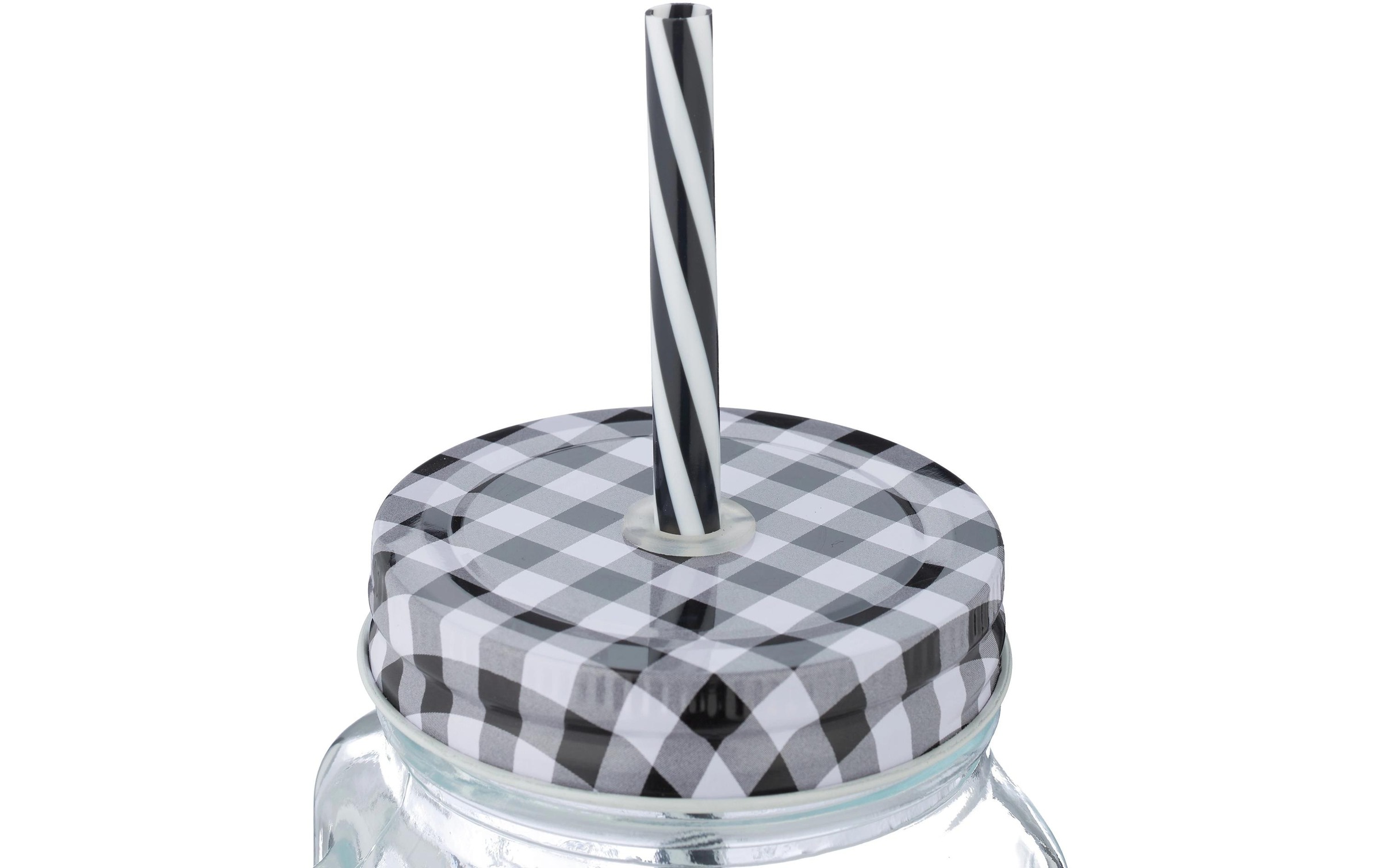 relaxdays Set de verres »Summer 500 ml, 8 Stück, Schwarz/Transparent/Weiss«