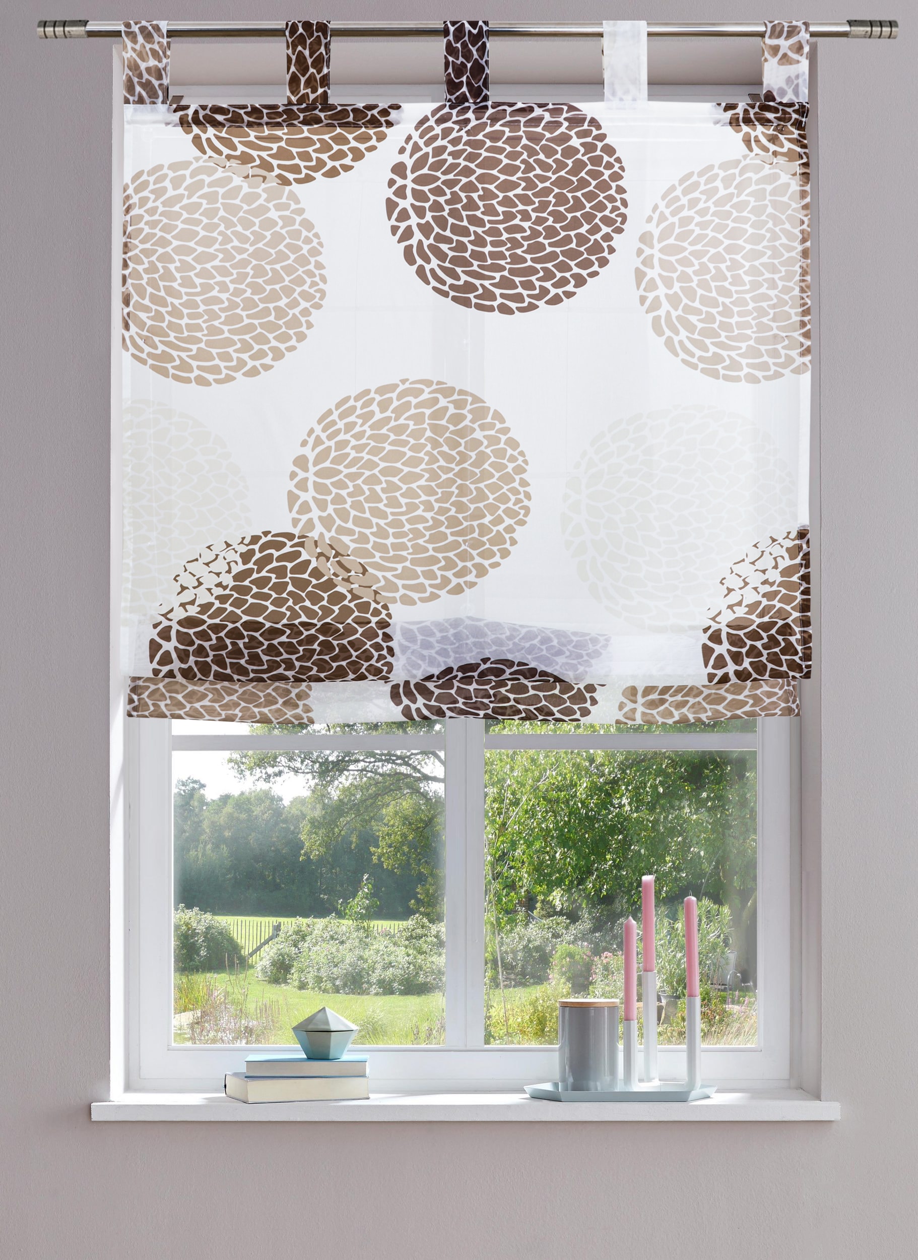 GOODproduct Raffrollo »Belem« mit Schlaufen Transparent, Voile, Polyester