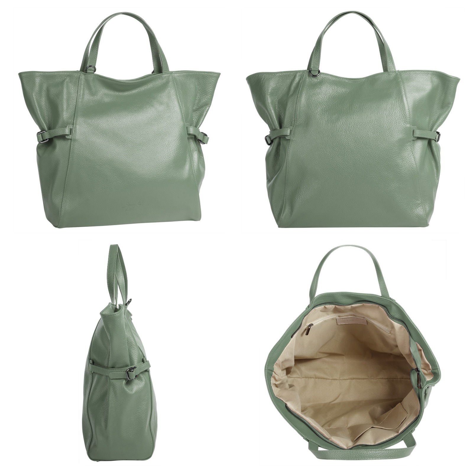 Samantha Look Shopper echt Leder, Made in Italy