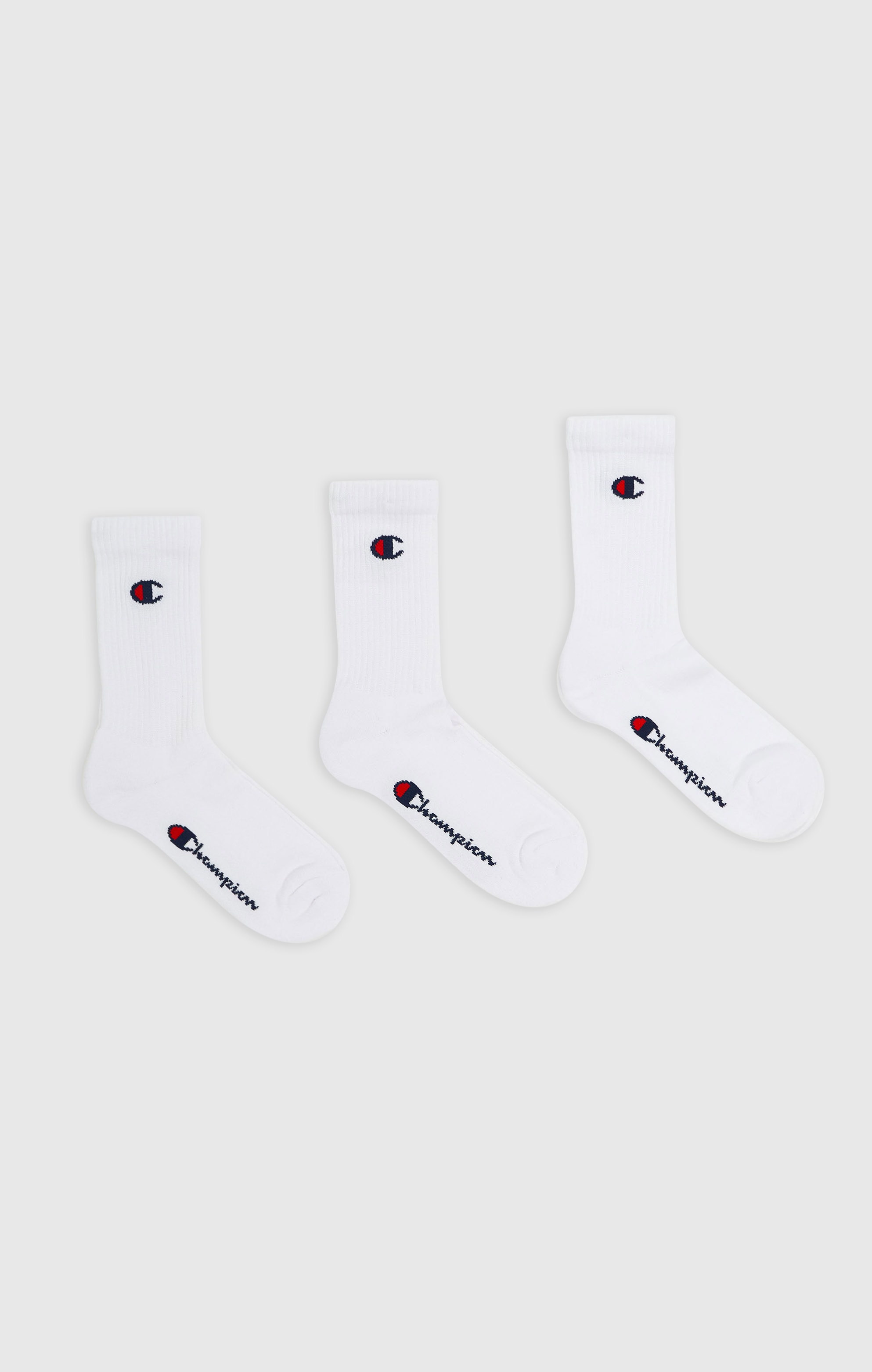 Champion Tennissocken »3 Pack Crew Socks« 3 Paar tlg. für sportive Aktivitäten, aus Baumwolle, Polyester und Elasthan