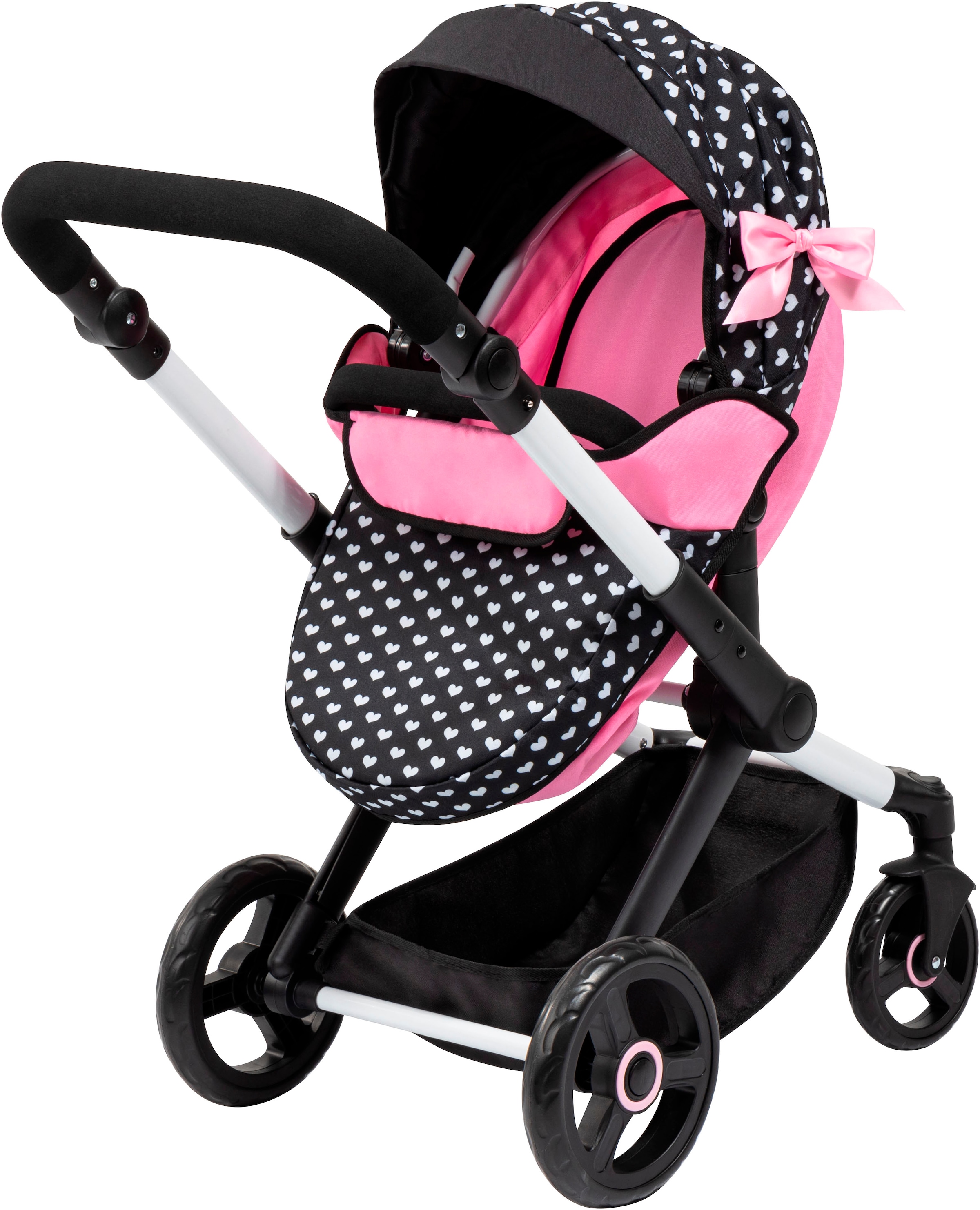Bayer Poussette de poupée combinée »Xeo Mega, schwarz«
