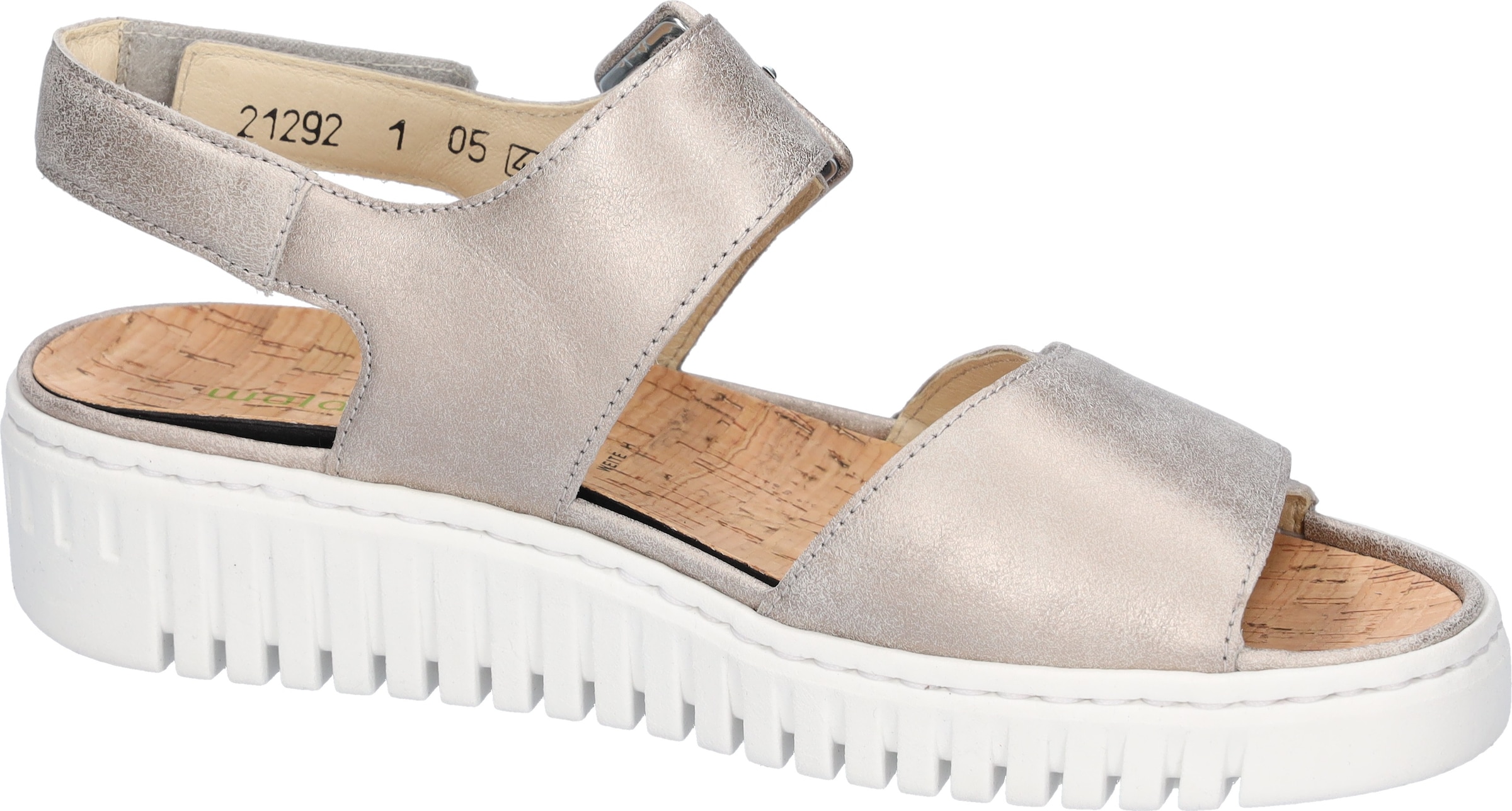 Waldläufer Plateausandale »H-WILLOW«  Sommerschuh, Klettschuh, Bequemschuh mit Korkfussbett, H-Weite