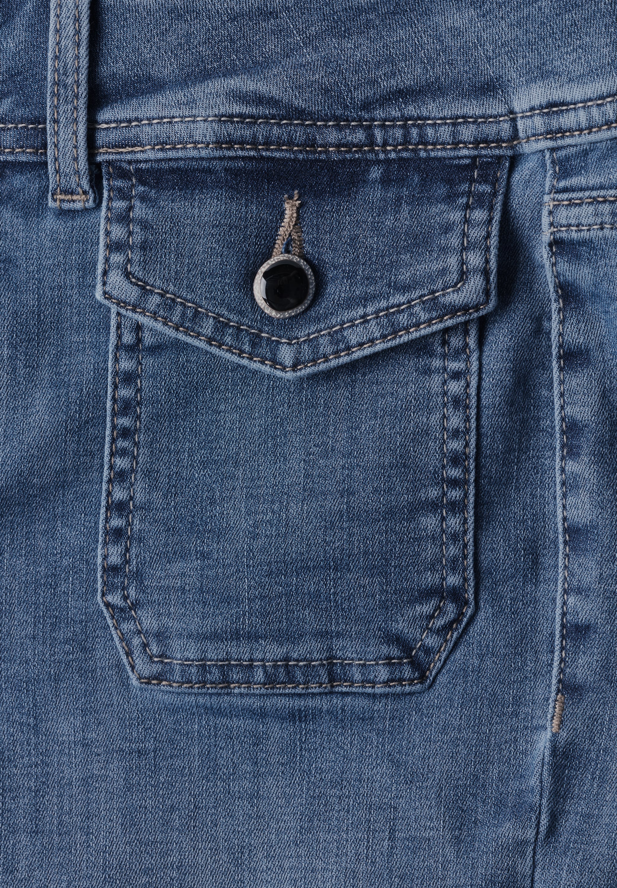 STREET ONE Jeans droit avec poches appliquées et stretch