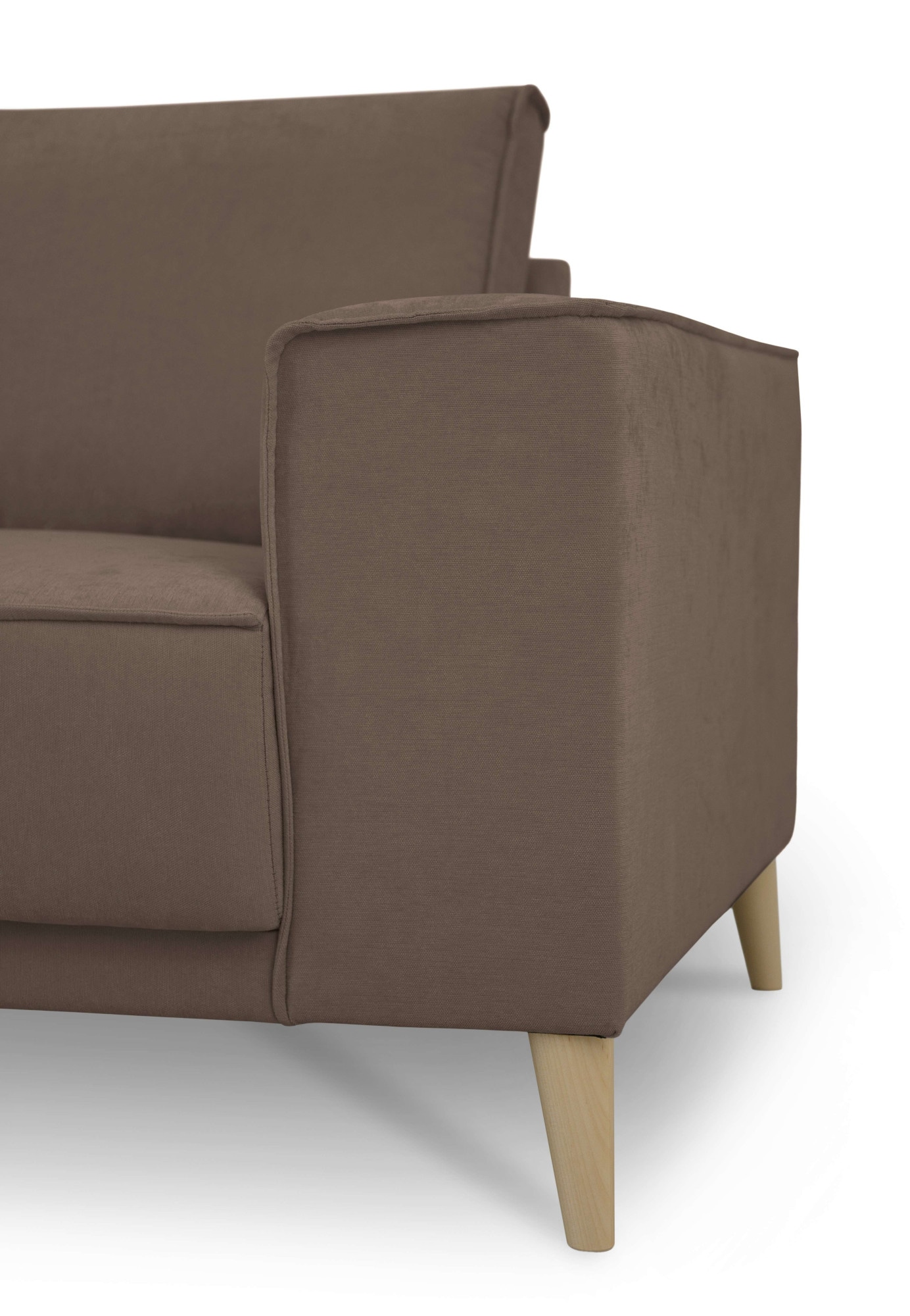 GOODproduct 3-Sitzer »Oland Skandi, weicher Chenille-Stoff« 224 cm, Wellenunterfederung, Skandi-Design, Massivholzfüsse