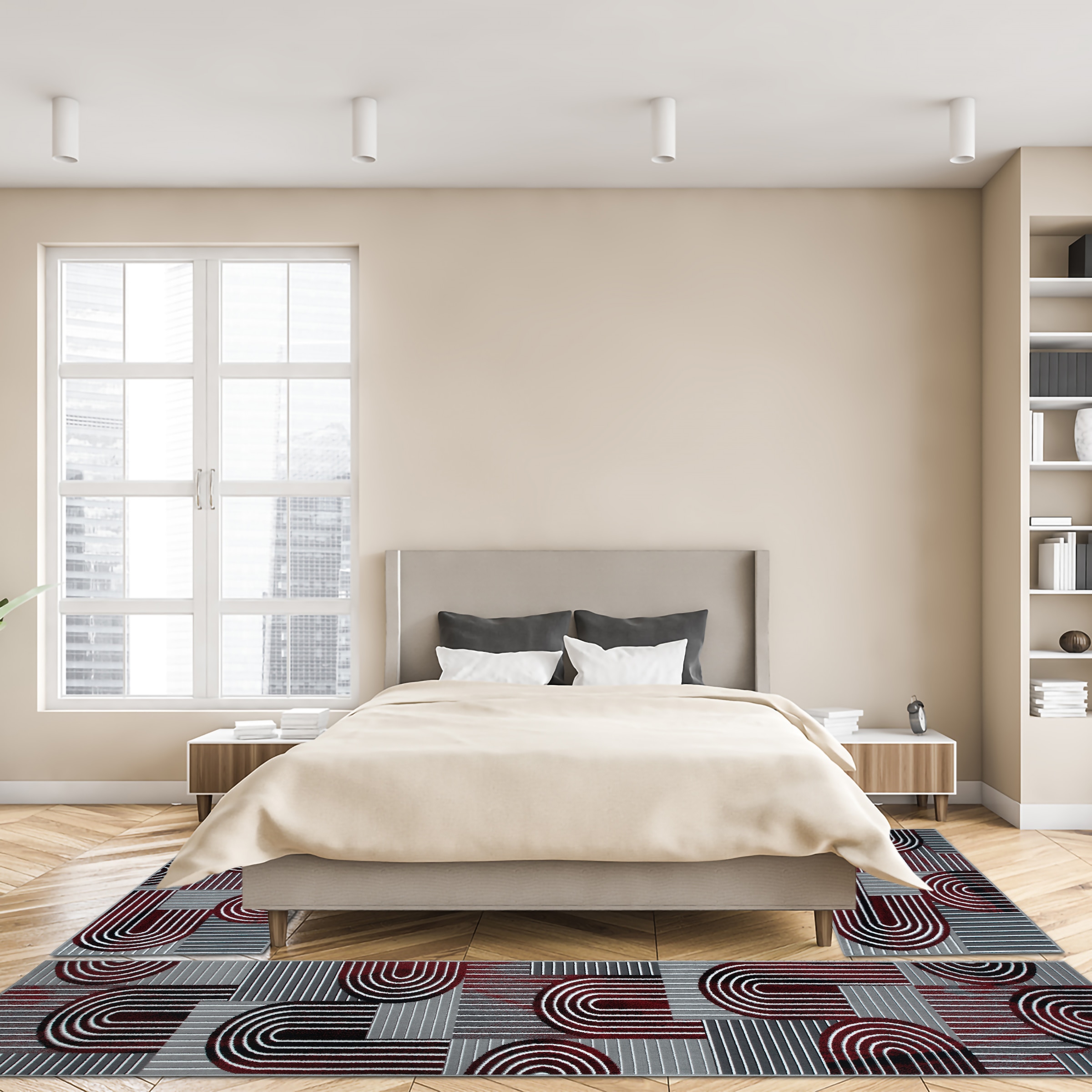 GOODproduct Bettumrandung »Lyssandra« Höhe 8 mm 3 tlg. tlg. 3D-Effekt, softer Kurzflor, pflegeleicht, leichter Glanz, Scandi-Look