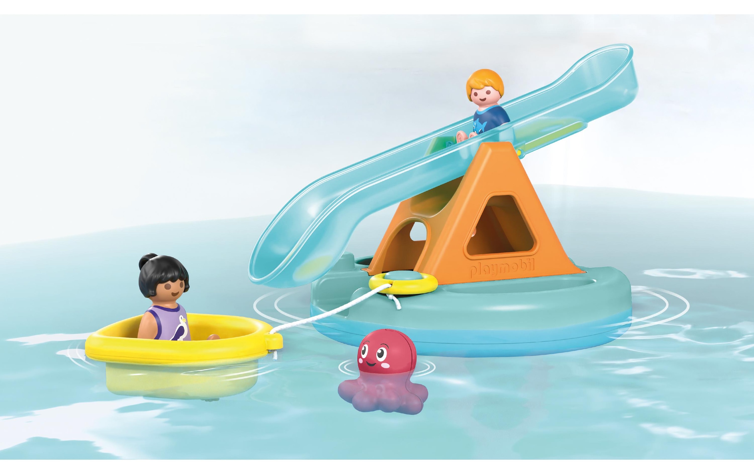 Playmobil® Spielbausteine »Junior AQUA: Badeinsel mit Wasserrutsche 71687«
