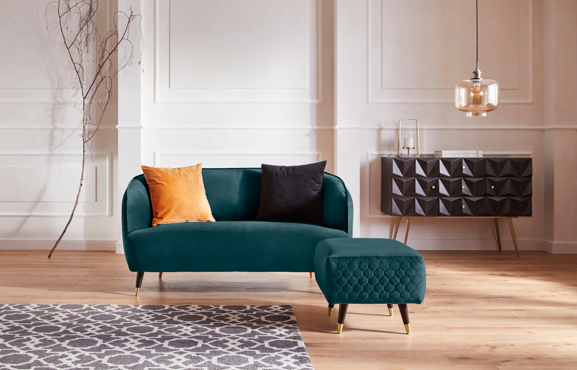 Home affaire 2-Sitzer »Oradea« mit eleganter Steppung auf Rückseite der Rückenlehne