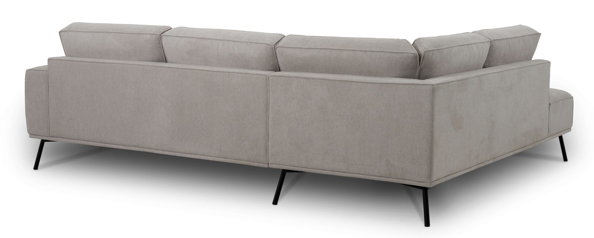 GOODproduct Ecksofa »Vosby« 260 cm, Chenille,  mit dekorativer Kedernaht, Wellenunterfederung