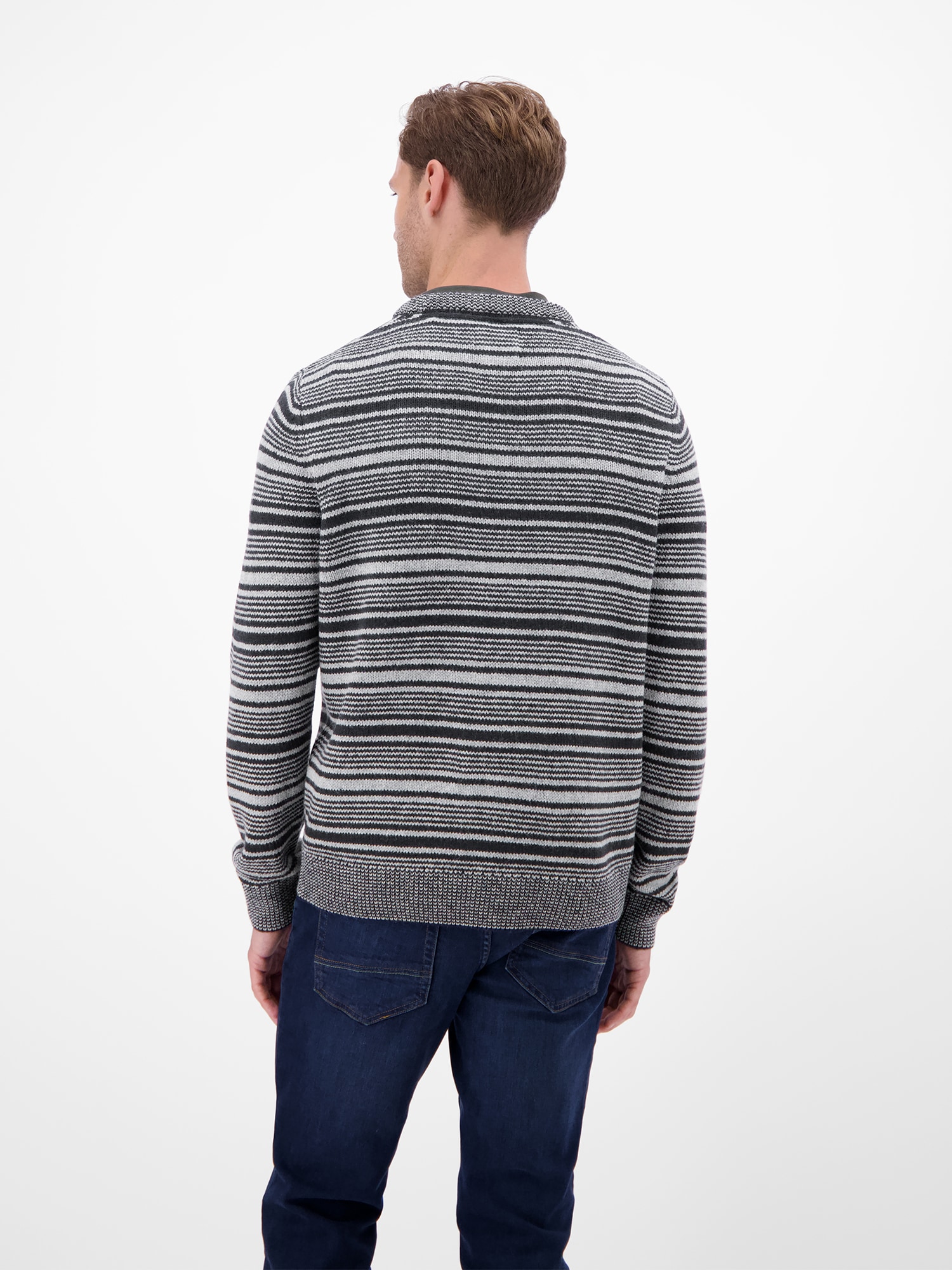 LERROS Pull en tricot »LERROS Herren Crewneck-Stricker, gestreift«