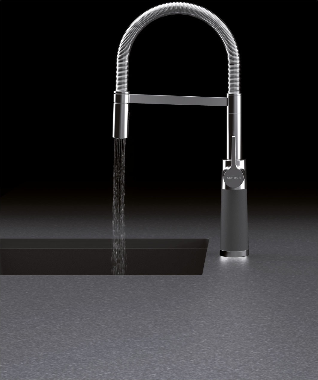 Schock Robinetterie de cuisine »SC550« Festauslauf, Strahl-Brause, Rückflussverhinderer, Schwenkbereich 150°