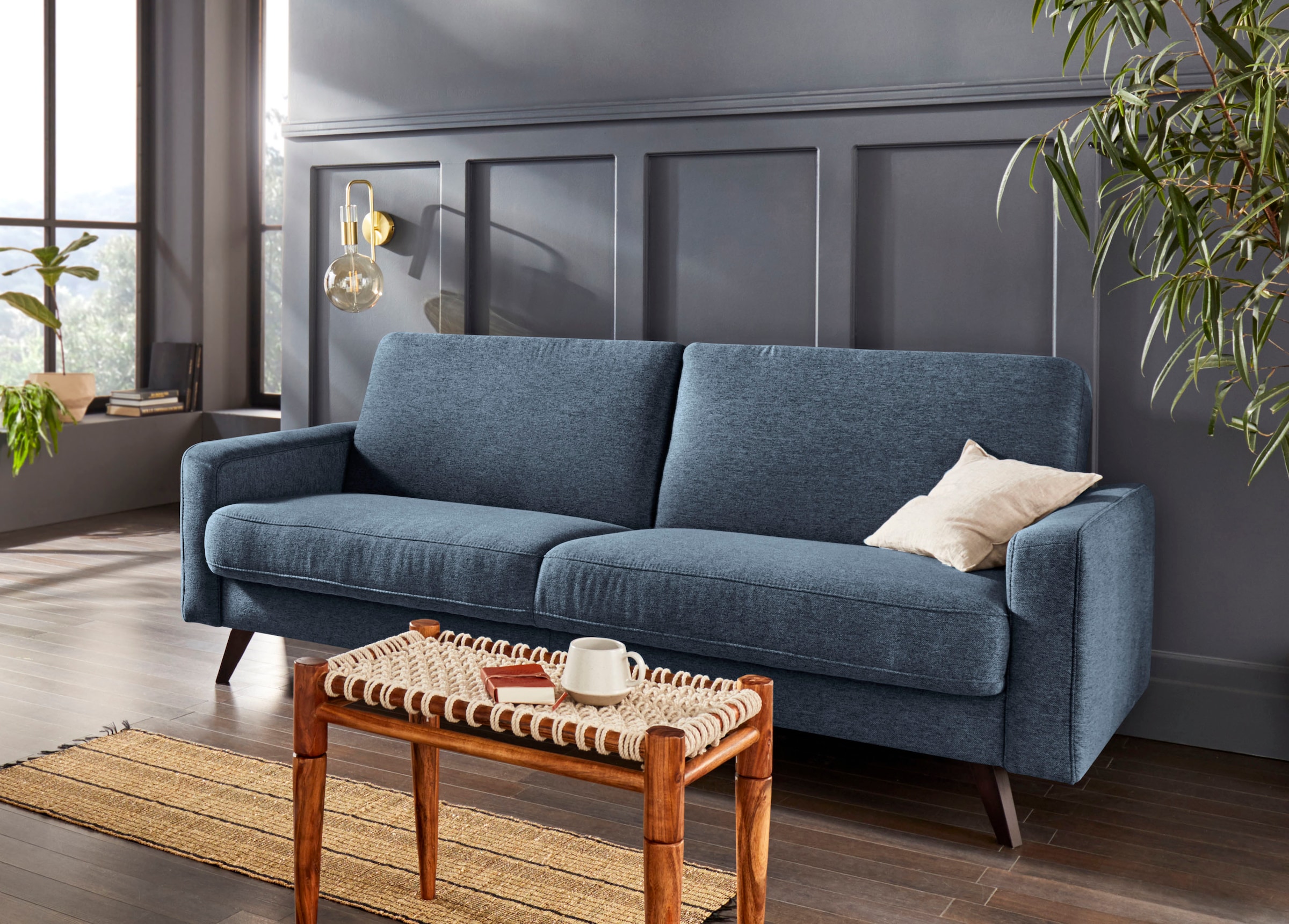 exxpo - sofa fashion 3-places »Samso, elegant und bequem, toller Sitzkomfort, Schlafsofa« Kippcouch, inklusive Bettfunktion und Bettkasten, Komfortsitzhöhe 49cm