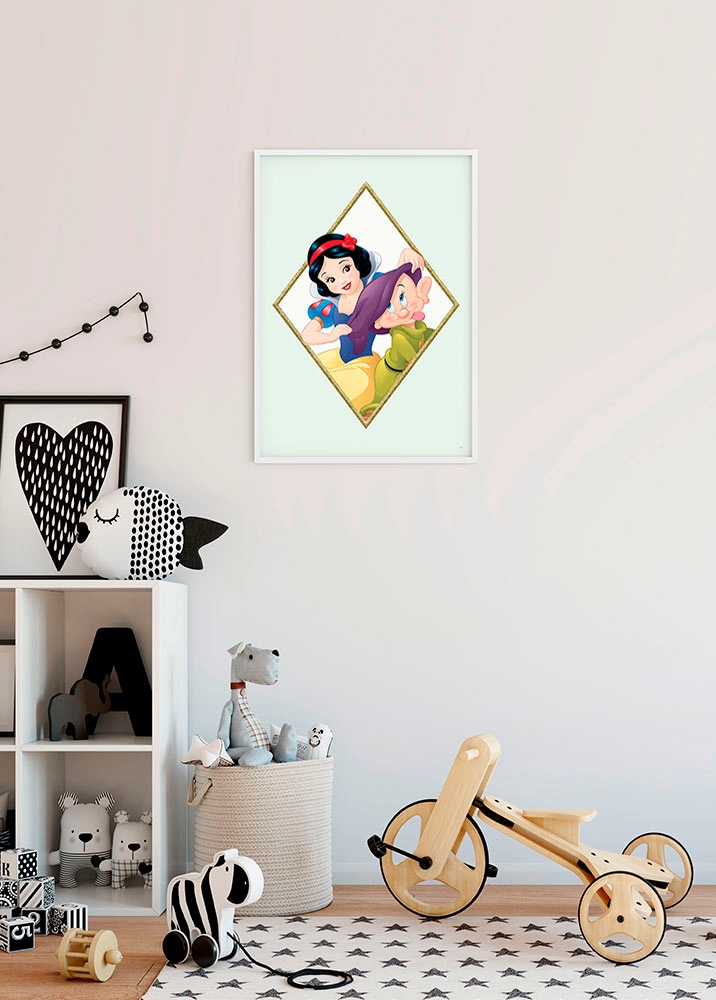 Komar Bild »Snow White & Dopey« Disney 1 Stk. tlg. Wandbild zur Dekoration im Kinderzimmer - ohne Rahmen