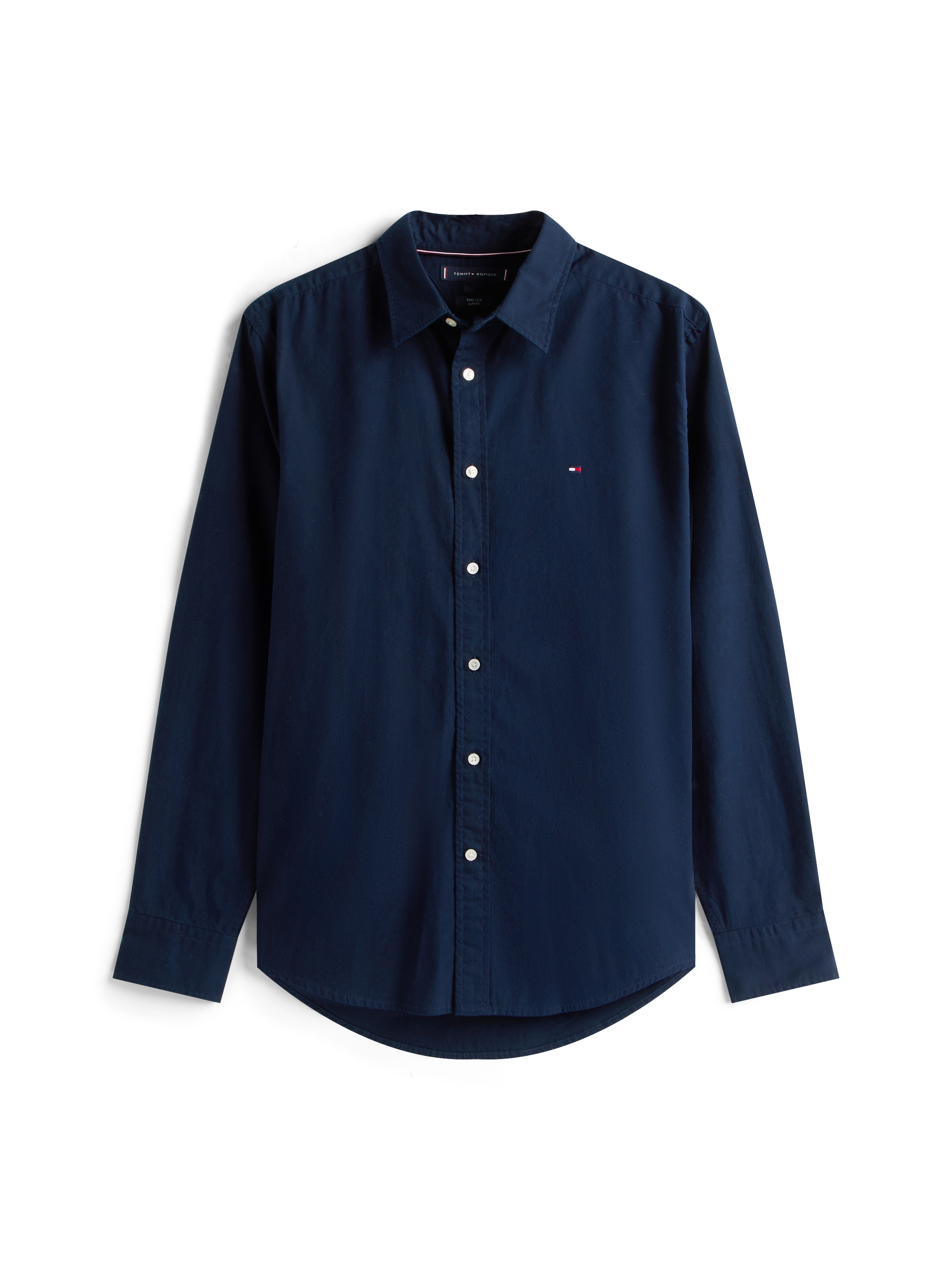 Tommy Hilfiger Chemise à manches longues »FLEX POPLIN SHIRT« coupe slim, col Kent, qualité coton