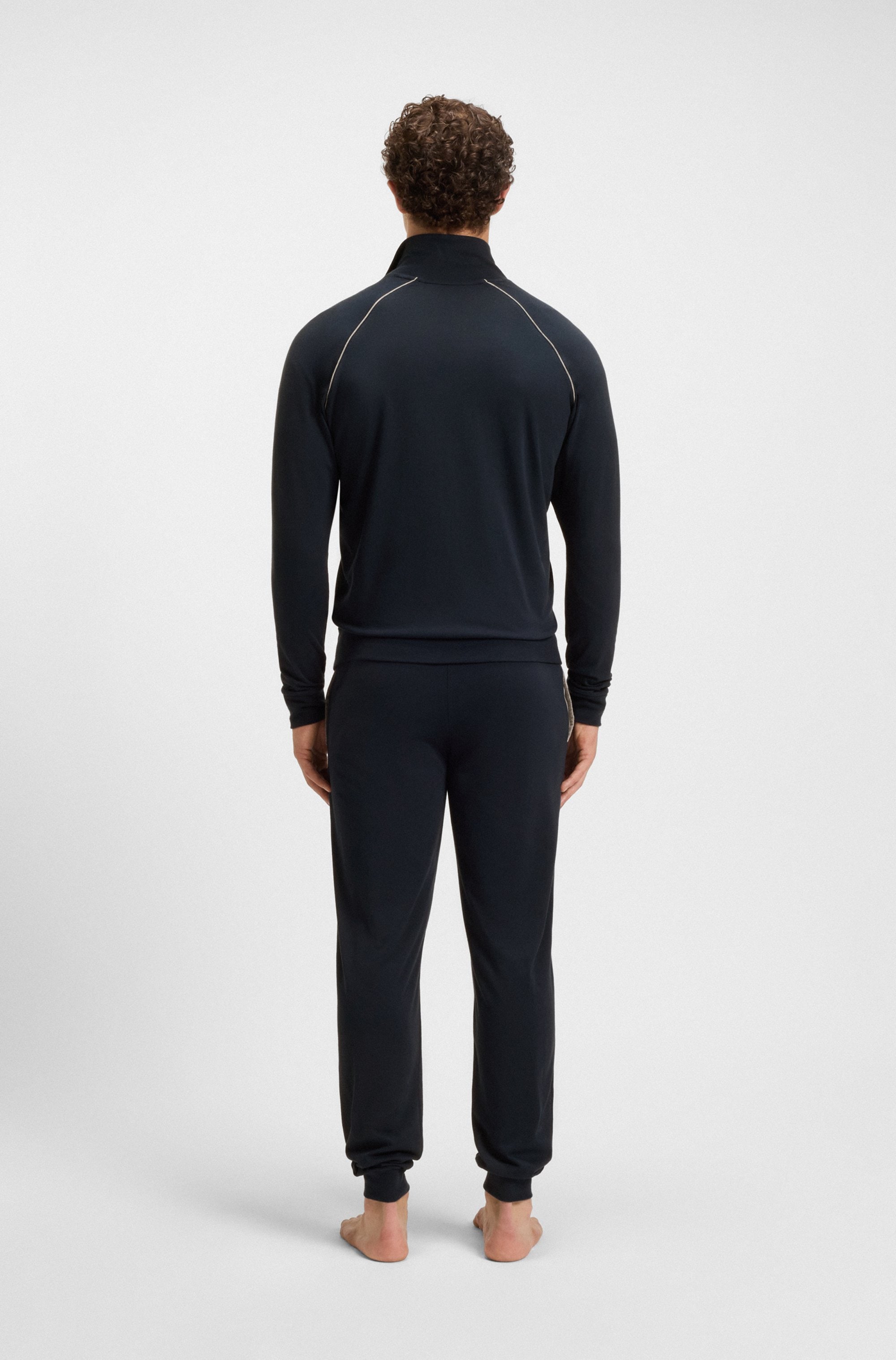 BOSS Sweatjacke »Mix&Match Jacket Z« mit Kontrastnaht am Ärmel