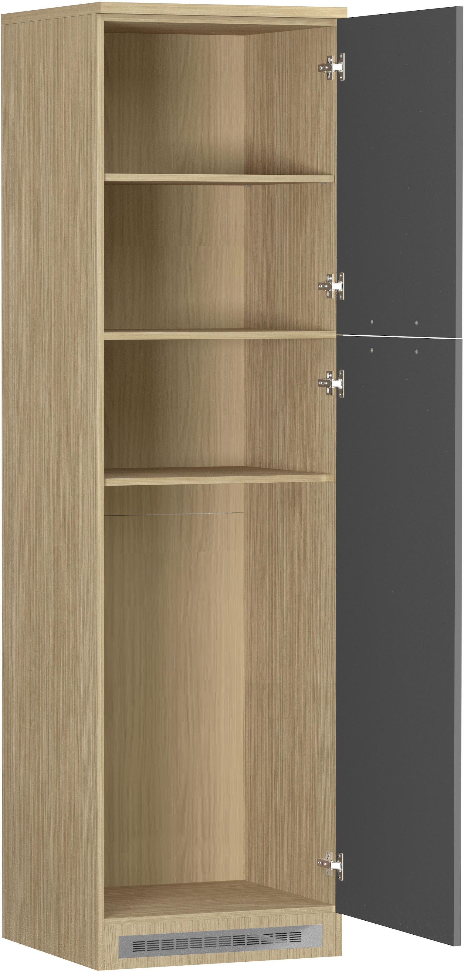 KOCHSTATION Armoire réfrigérée encastrable »Luna, Kühlschrank-Umbau, Einbauschrank für Kühlschrank, Made in Italy« B/T/H: 60×60×214,5 cm, für zwei Kühlschrankhöhen vorbereitet