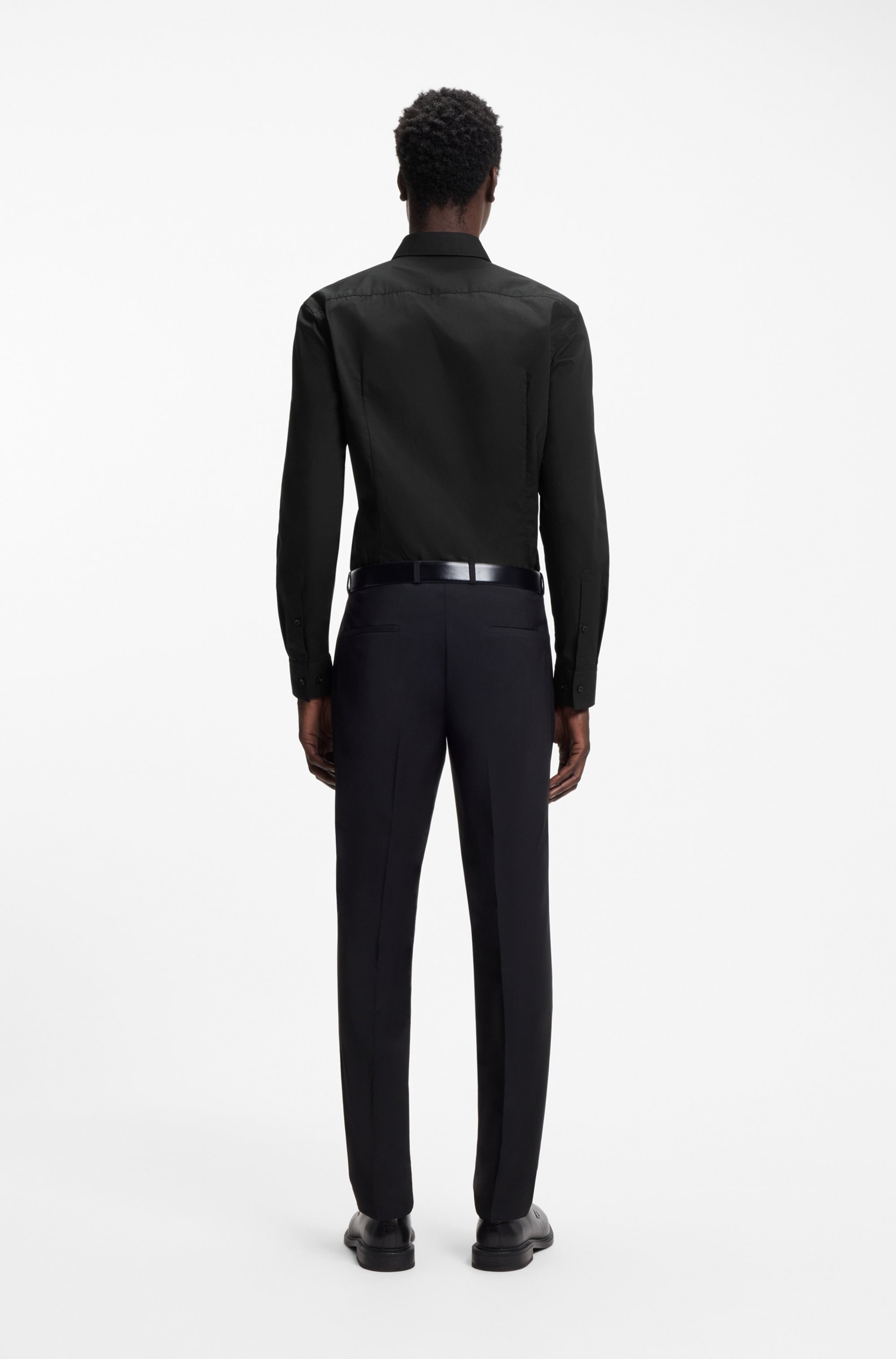 HUGO Chemise à manches longues »Kenno« Slim-Fit Hemd aus bügelleichter Baumwoll-Popeline