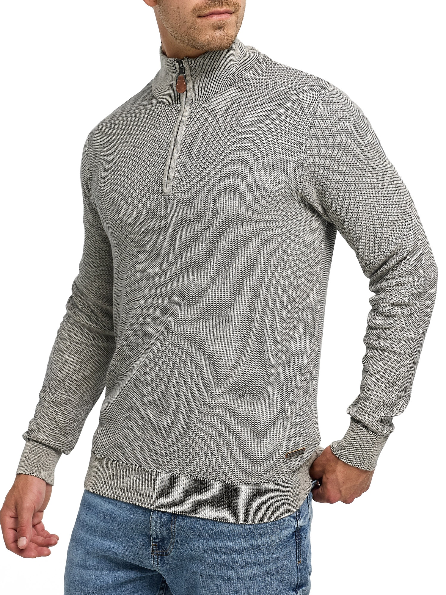 Indicode Troyer »INJexmon ½ Zip« coton, coupe régulière
