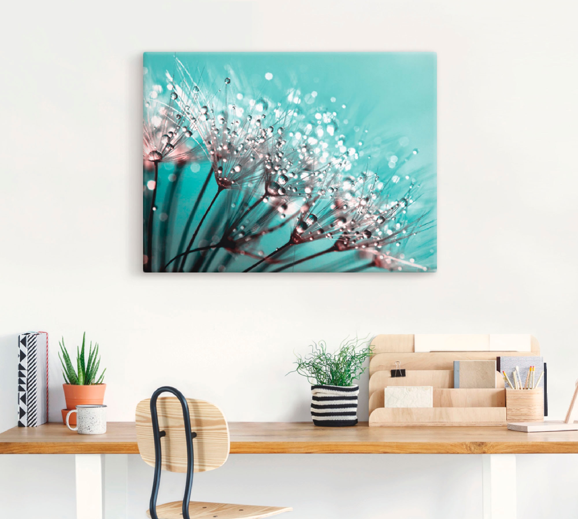 Artland Tableau sur toile »Glitzernde Pusteblume I« 1 cuis tlg. auf Holzrahmen gespannt