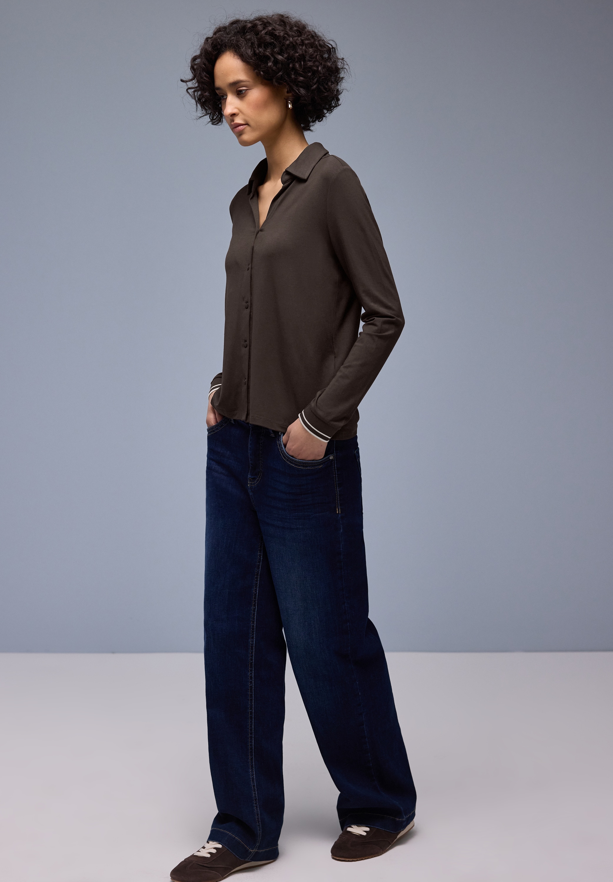 STREET ONE T-shirt à manches longues mit College-Bündchen an den Ärmeln