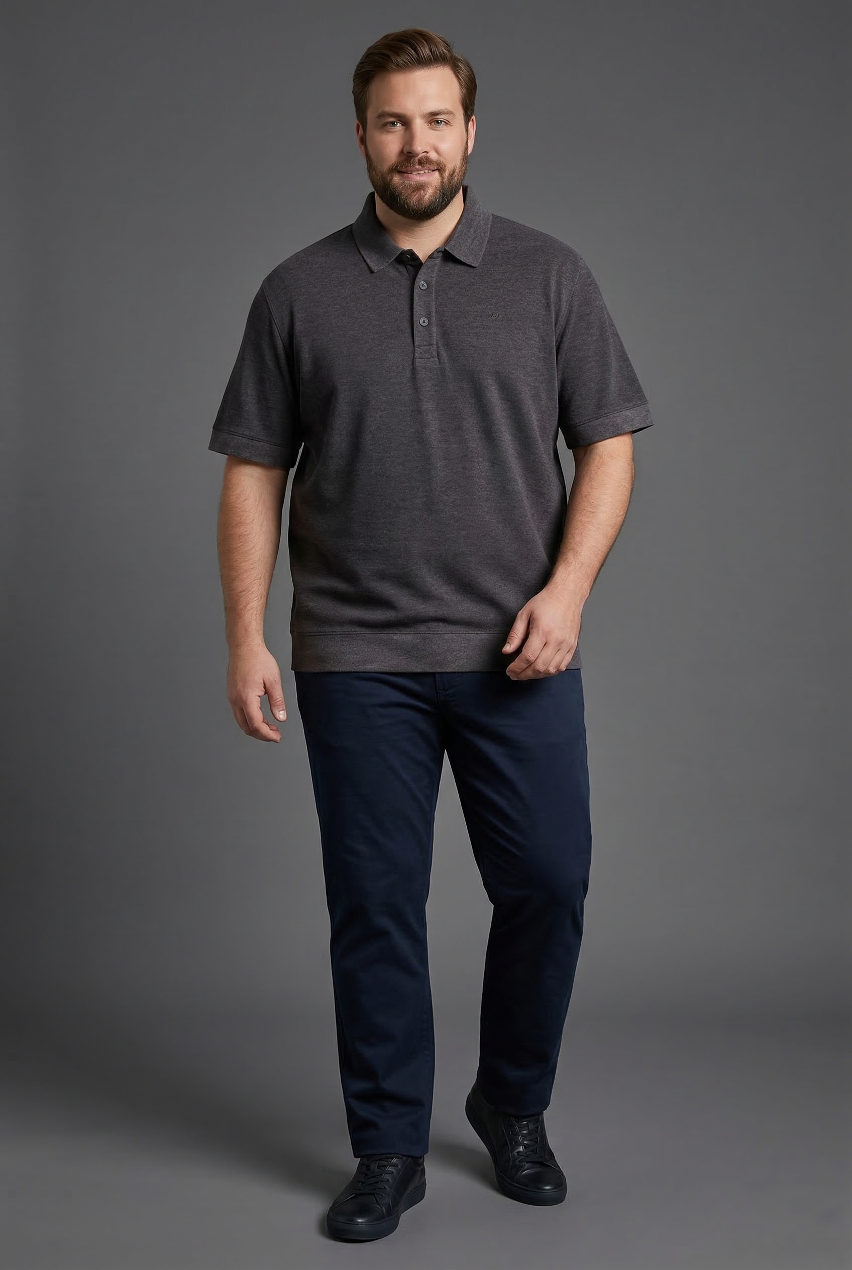 Man's World Plus Poloshirt »auch in Grosse Grössen bis Gr. 7XL Bauch-Fit« Regular Fit Passform, Kurzarm, unifarben, aus Piqué-Material