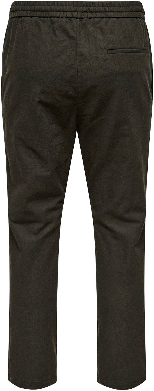 ONLY & SONS Schlupfhose »ONSLINUS CROP 0007 COT LIN PNT NOOS«  Baumwolle mit Leinen, Gummizug und Kordel