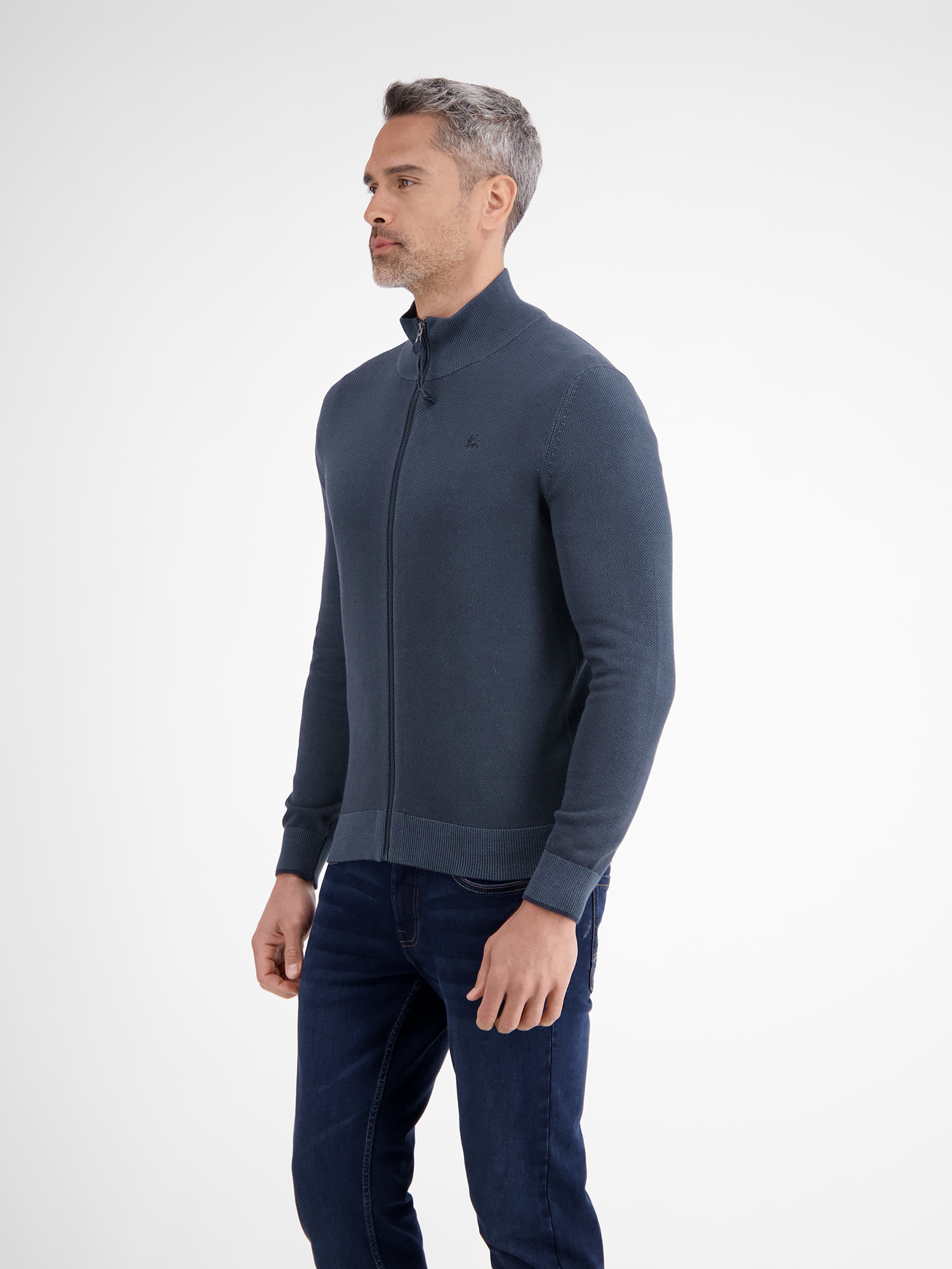LERROS Strickjacke »LERROS Melange-Strickjacke für Herren«