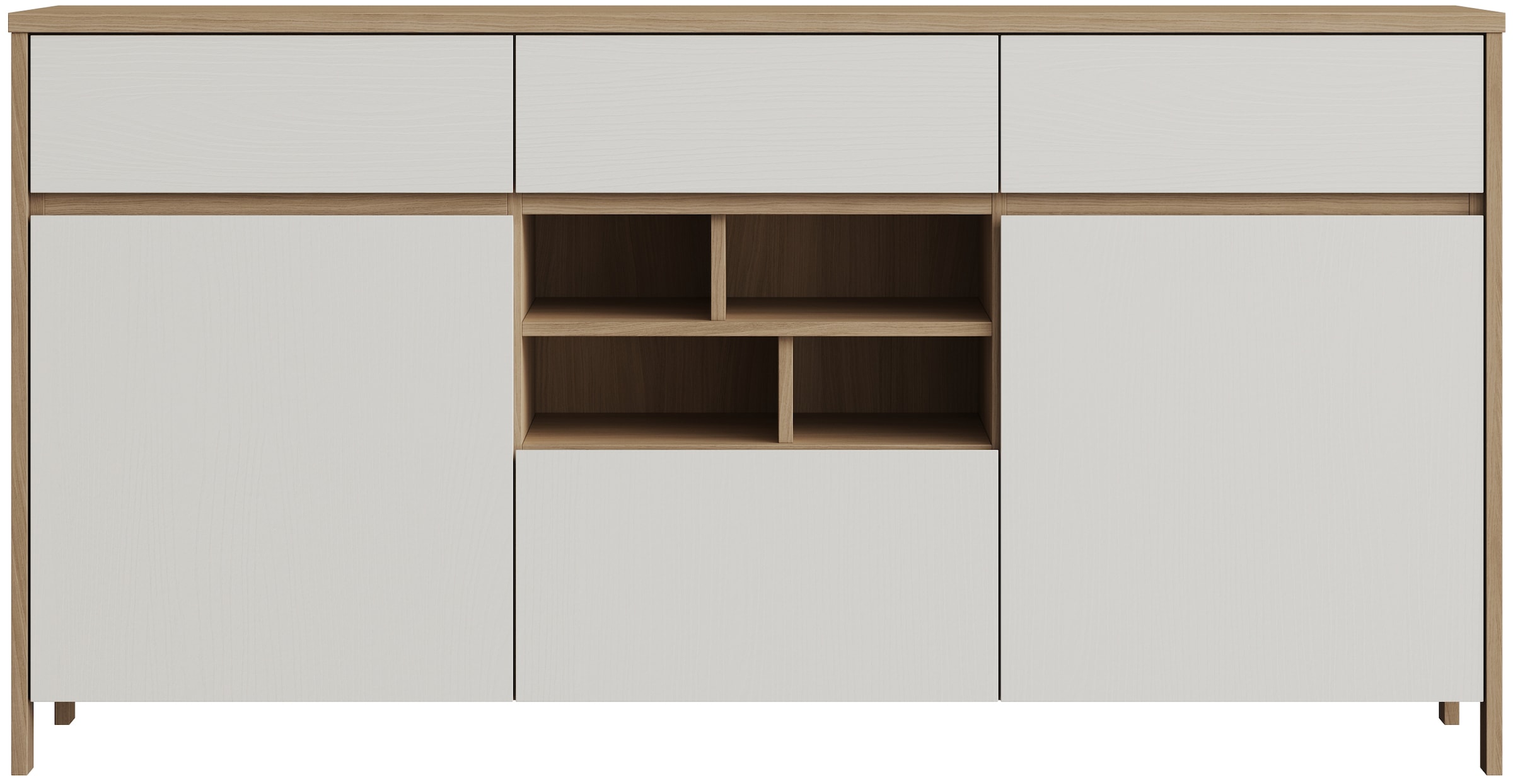 Home affaire Sideboard »Stranda, moderner Schrank, Kommode im Scandi-Style, 165 cm breit« elegante Rahmenoptik, ausreichend Stauraum, vielseitig einsetzbar