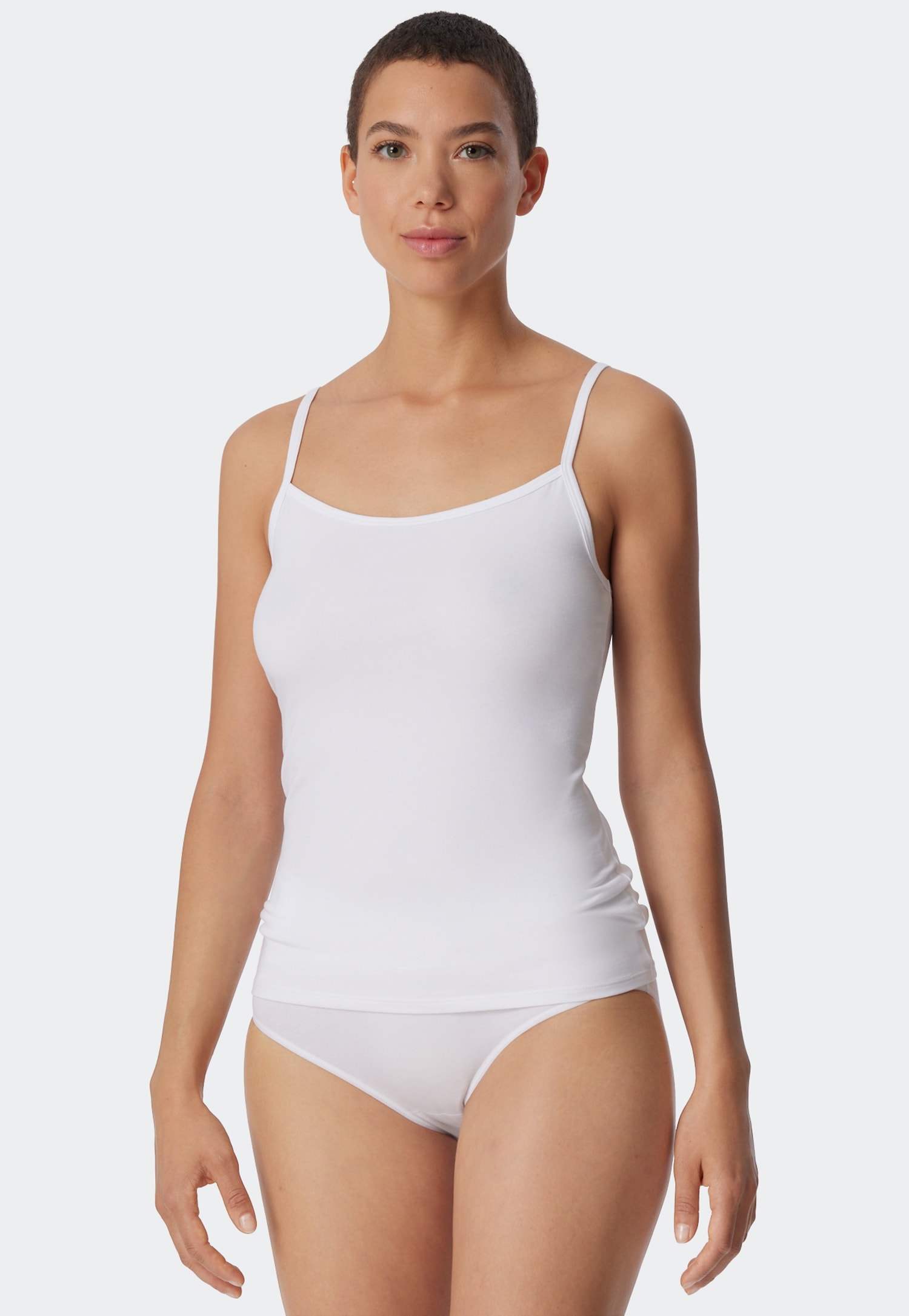 uncover by SCHIESSER Spaghettitop »Uncover Cotton« tiefer Rundhalsausschnitt, schmale Träger, elastisch, weich