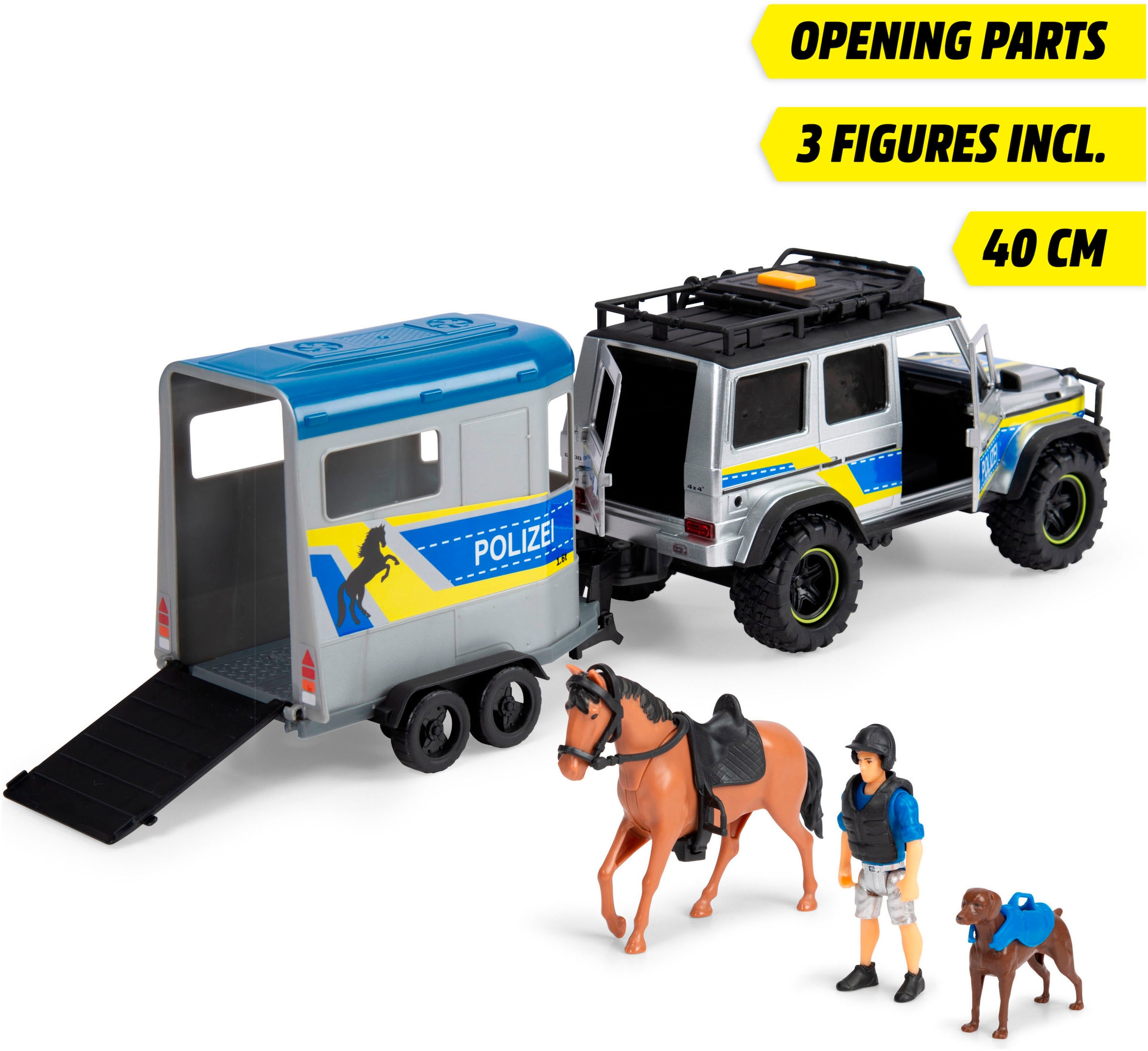 Dickie Toys Spielzeug-Auto »Police Horse Trailer« mit Licht und Sound