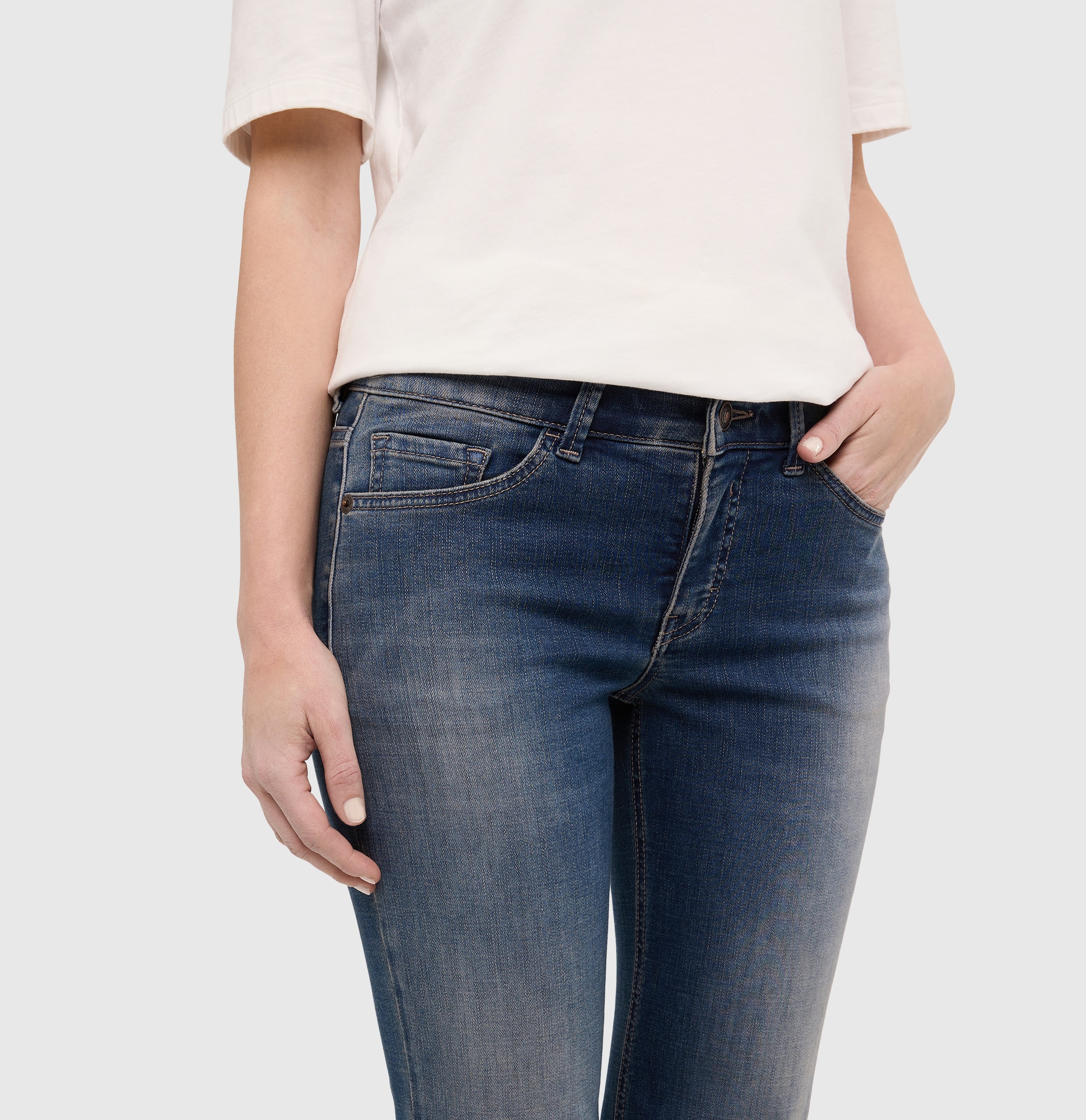 MAC Jeans slim »CARRIE straight« denim respirant toute l'année
