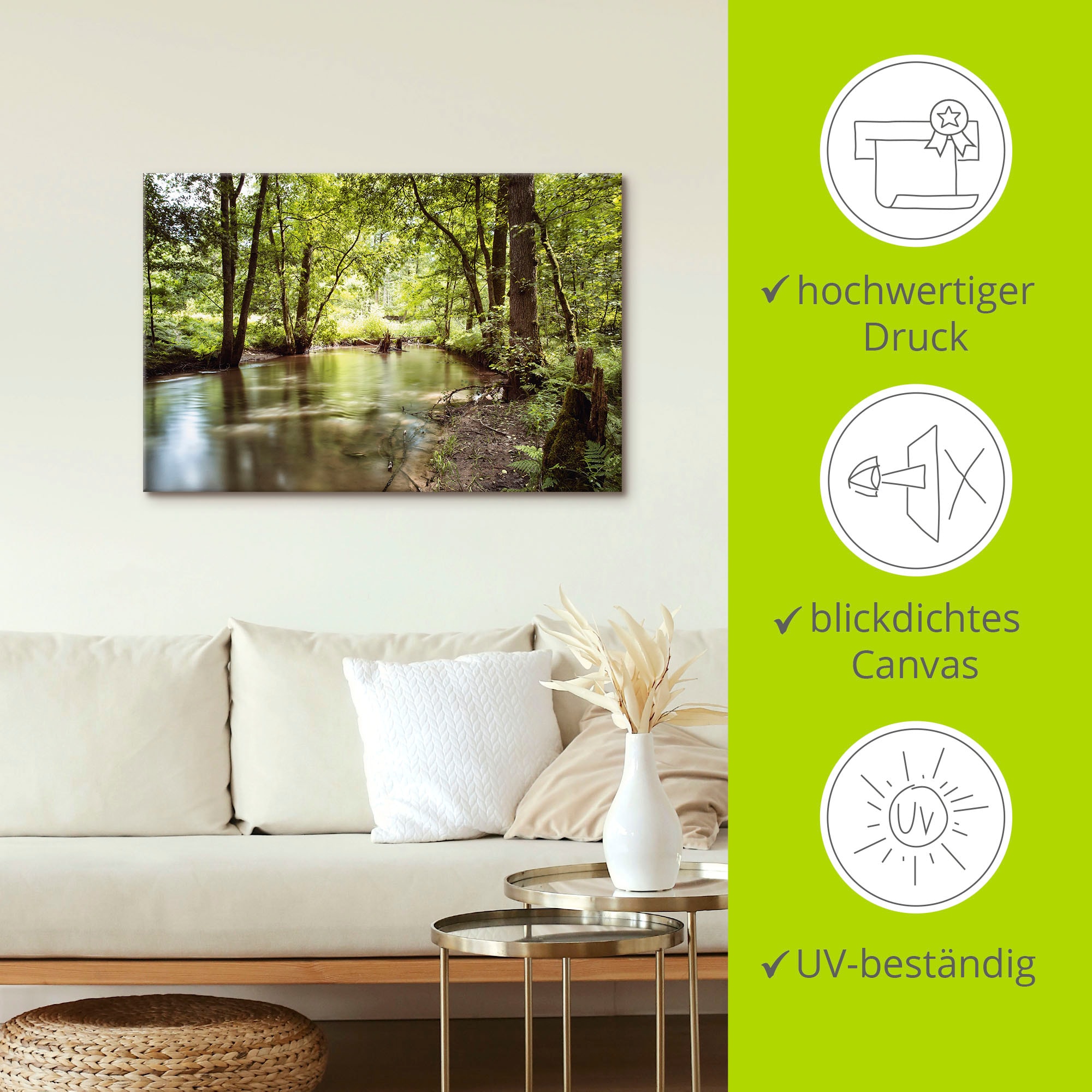 Artland Leinwandbild »Spessart II« Wald 1 Stk. tlg. auf Holzrahmen gespannt