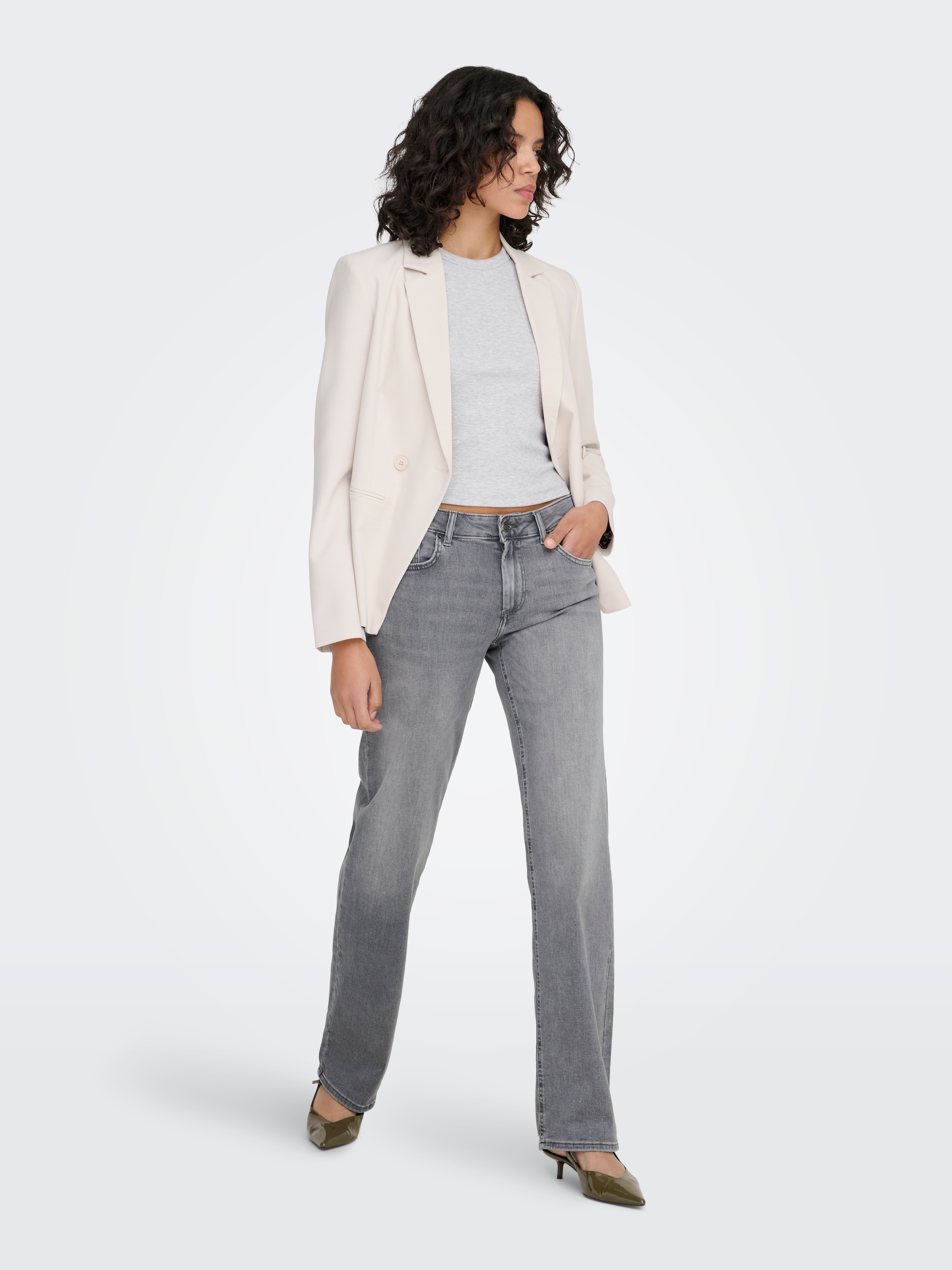 ONLY Jeans droit »ONLBLUSH MID STRAIGHT DNM TAI0918 NOOS«