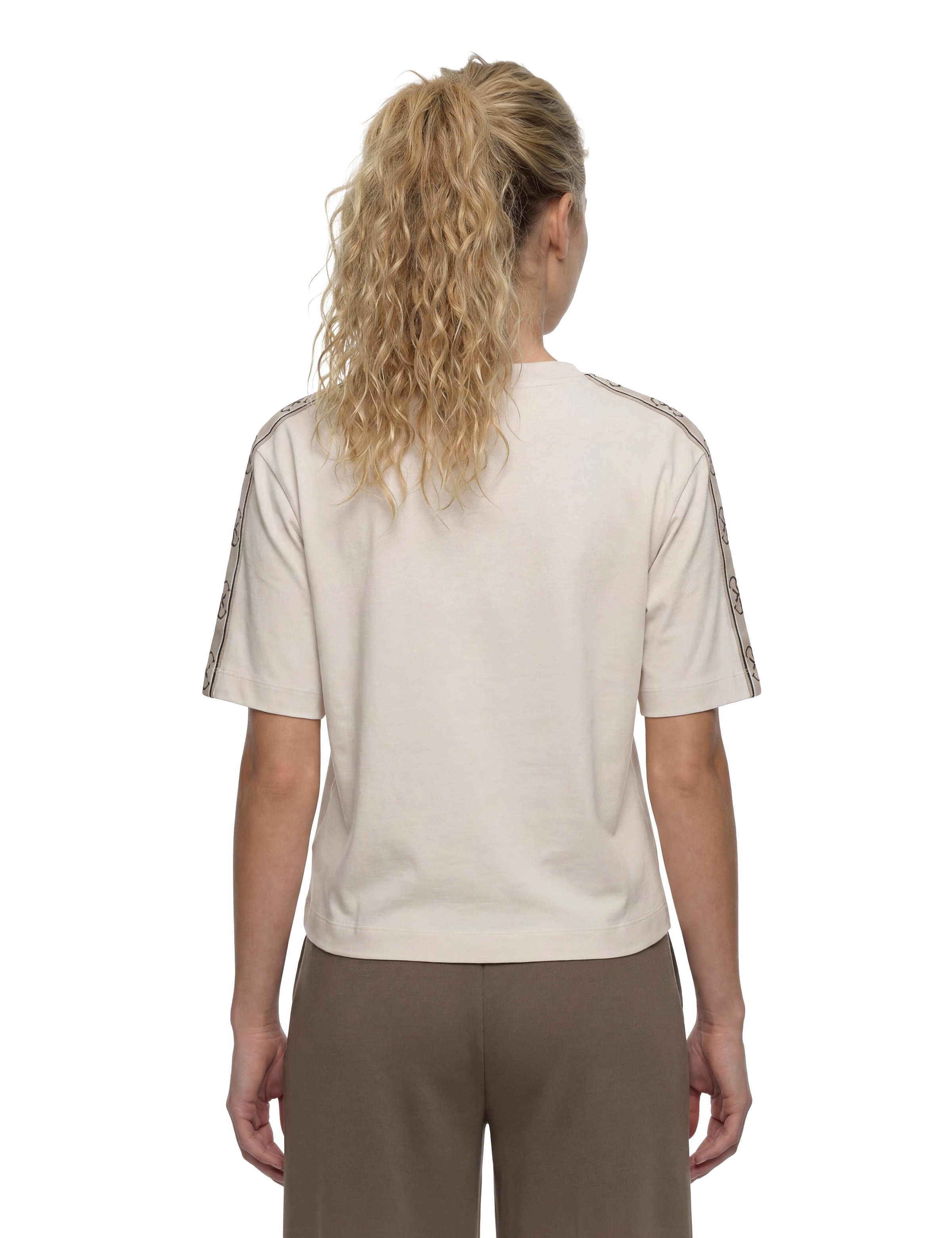 Guess T-shirt »BRITNEY CROP TEE« avec bande logo, coupe boxy