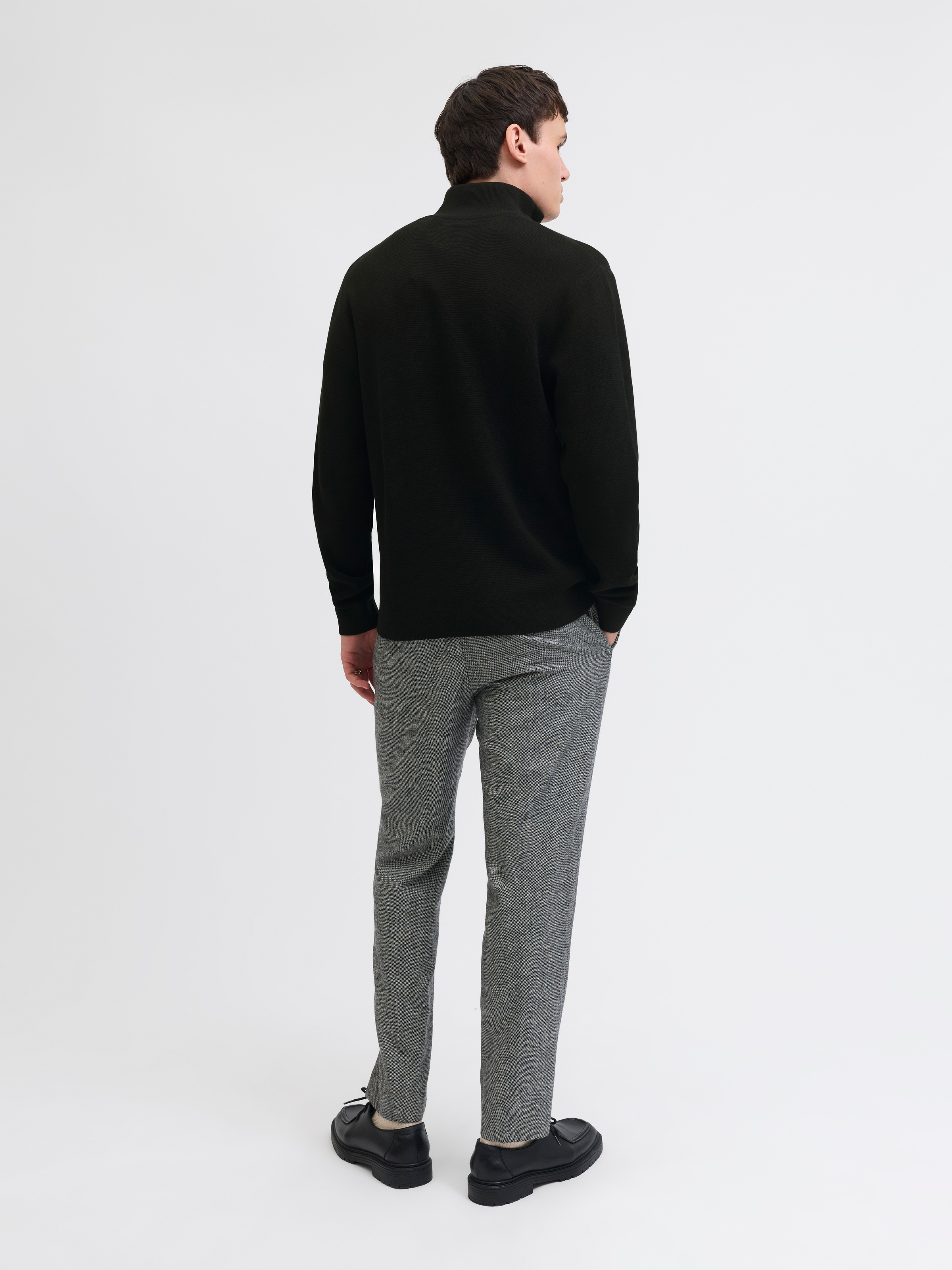 Jack & Jones Troyer »JPRBLAMILANO STITCH KNIT HALF ZIP SN« coton, coupe décontractée