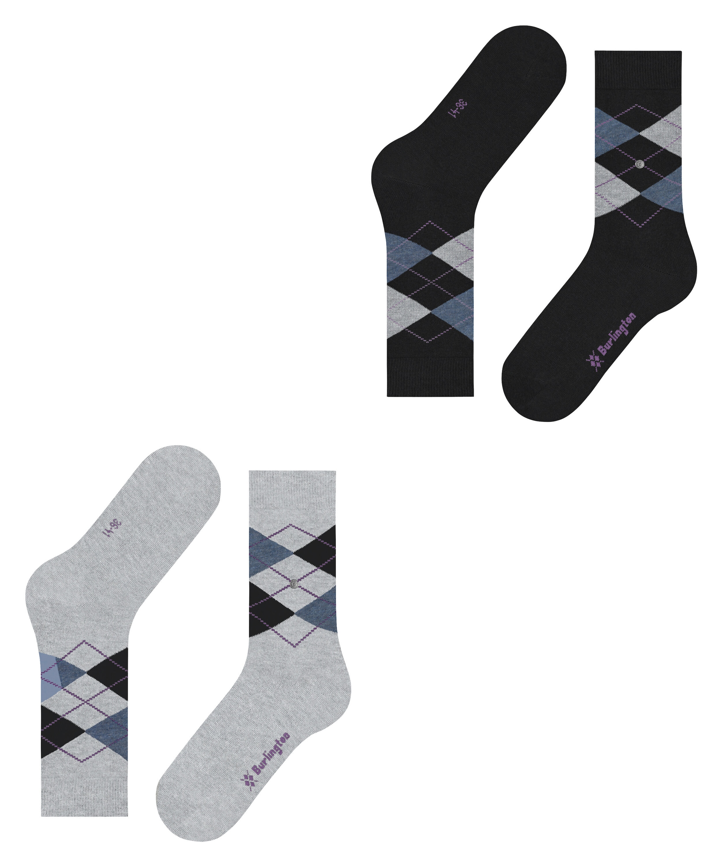 Burlington Chaussettes »Everyday Argyle 2er-Pack« 2er Pack,  atmungsaktiv