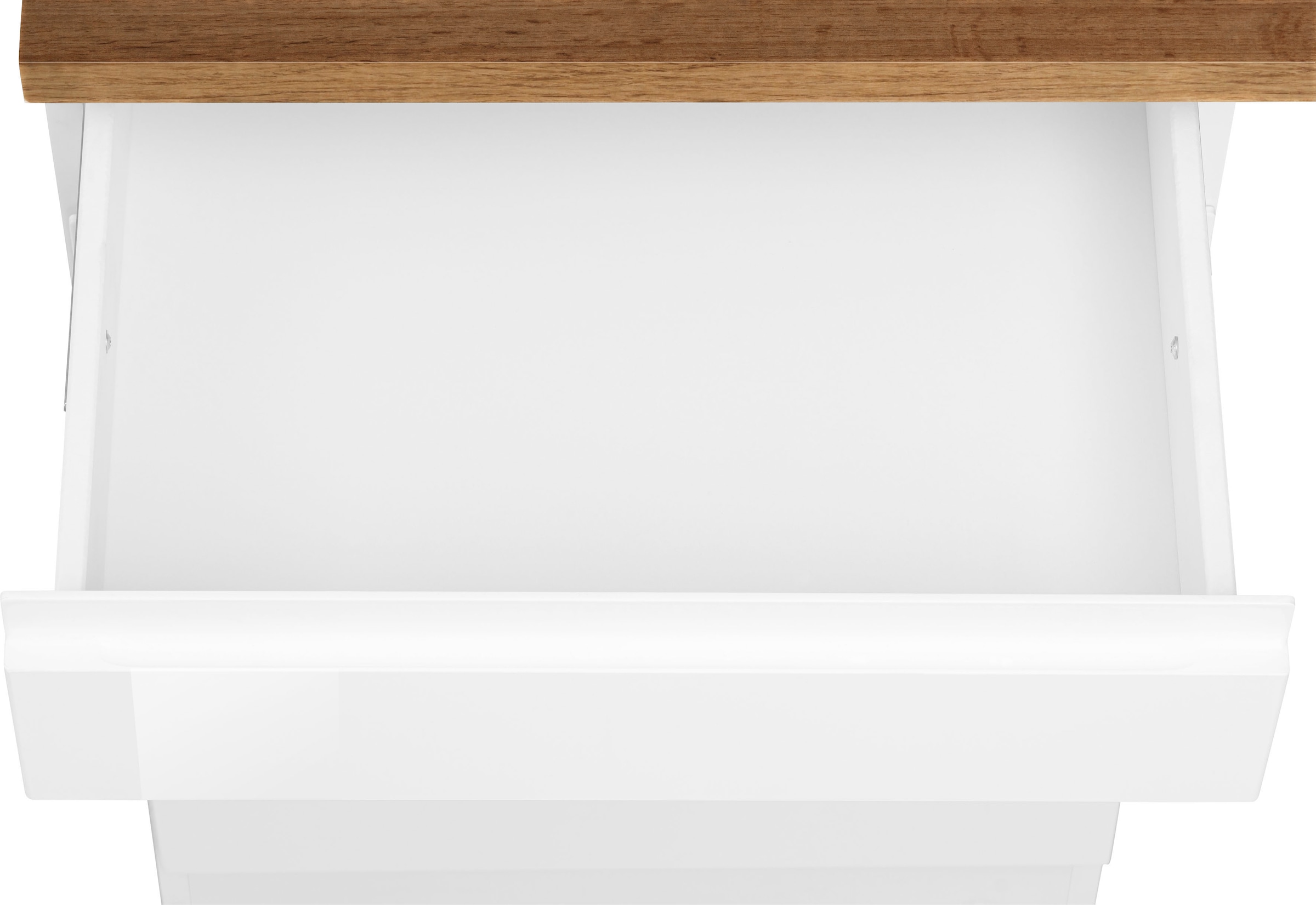 KOCHSTATION Kitchenette »KS-Virginia,neu in verbesserter Ausführung« plan de travail épaisseur 38 mm, rangement, fermeture douce,  largeur 330 cm, soft-close, sans appareils électriques