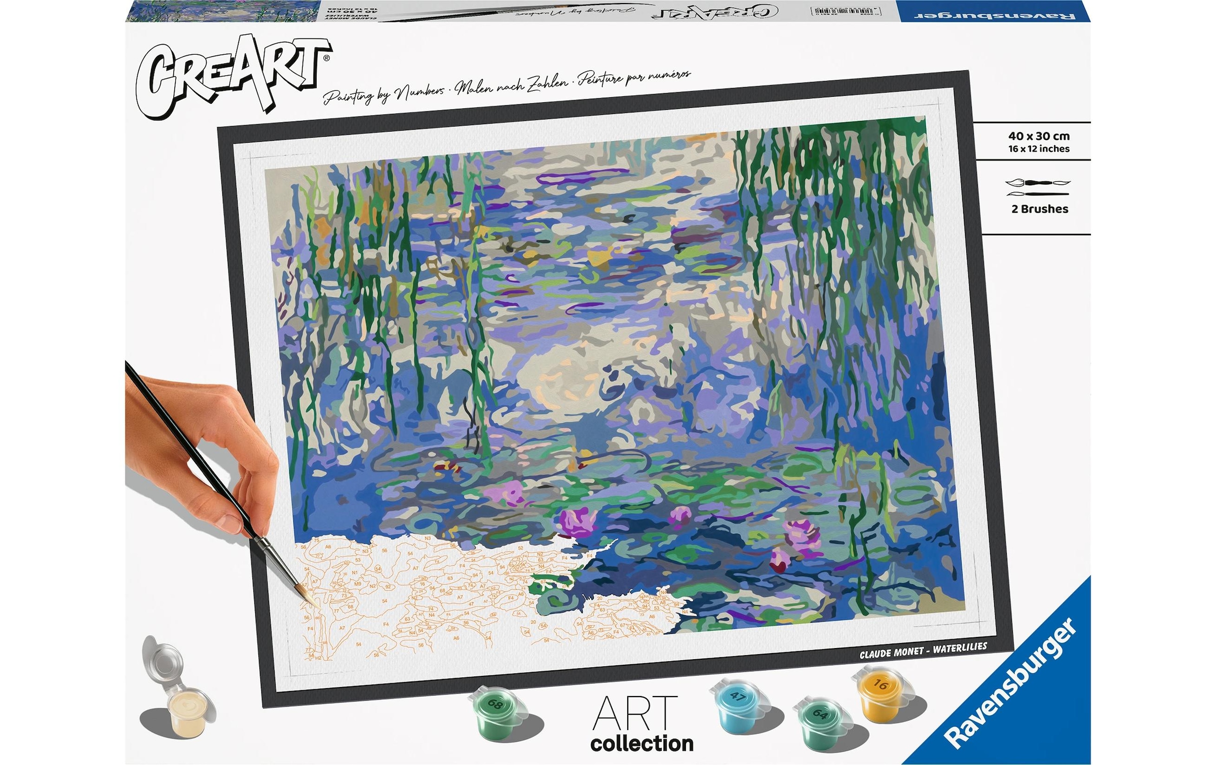 Ravensburger Malen nach Zahlen »CreArt, ART Collection, Waterlilies (Monet)« Made in Europe