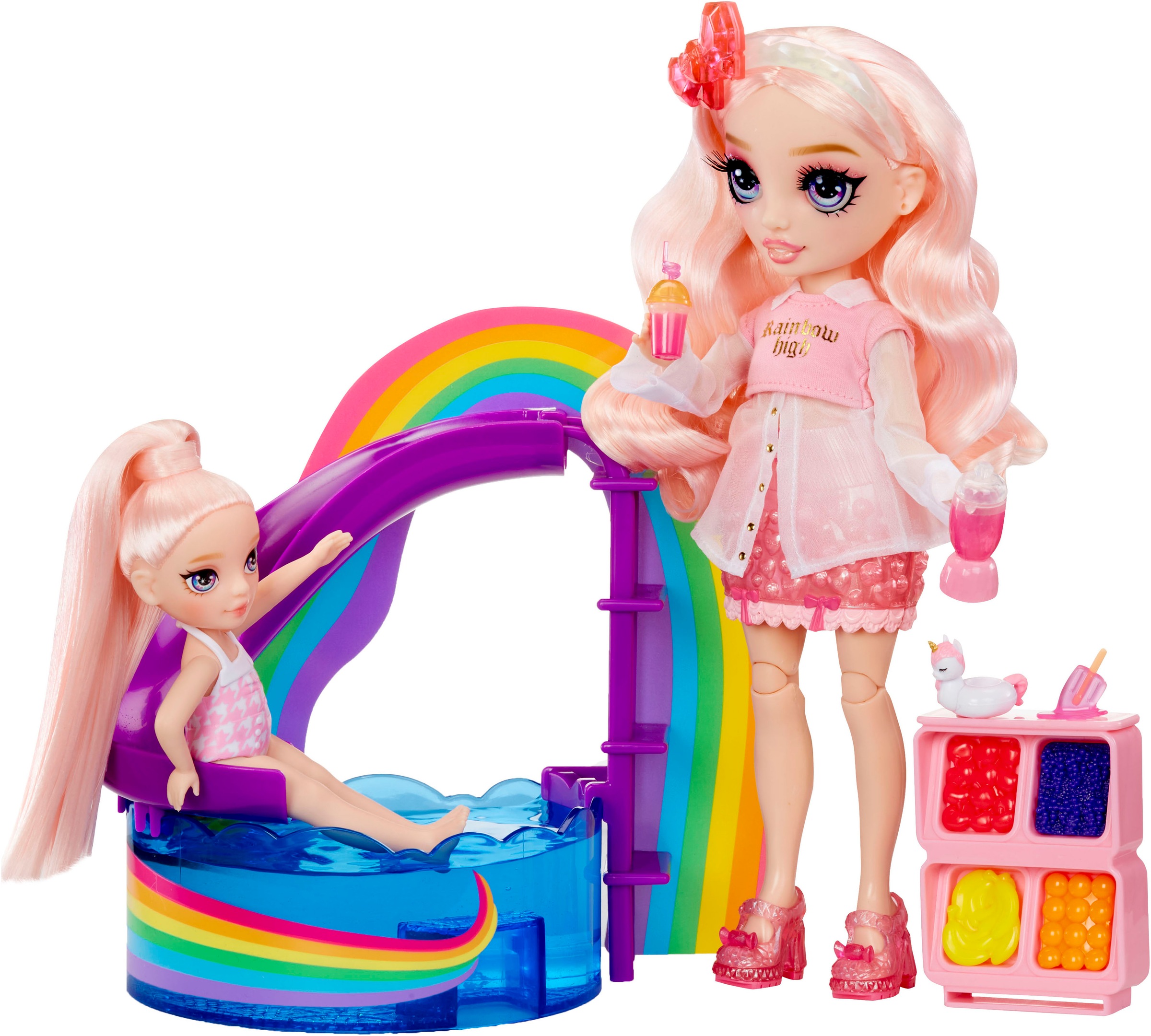 RAINBOW HIGH Minipuppe »Rainbow High Little Pool Day with Blush Playset«