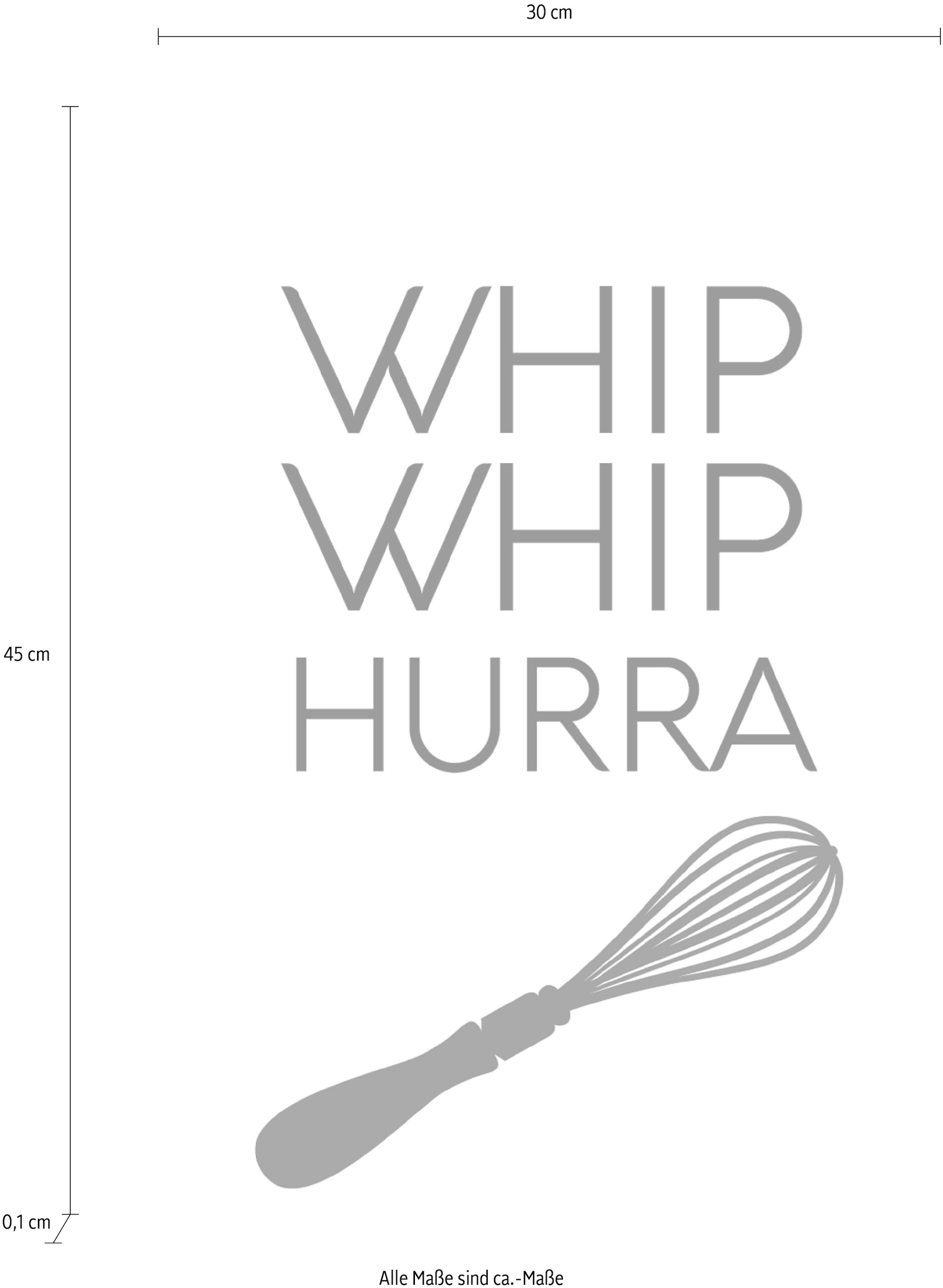 queence Wanddekoobjekt »Schneebesen« Stahlschild, Blechschild, Spruch, Witzig, Wanddeko, retro, 20x30cm