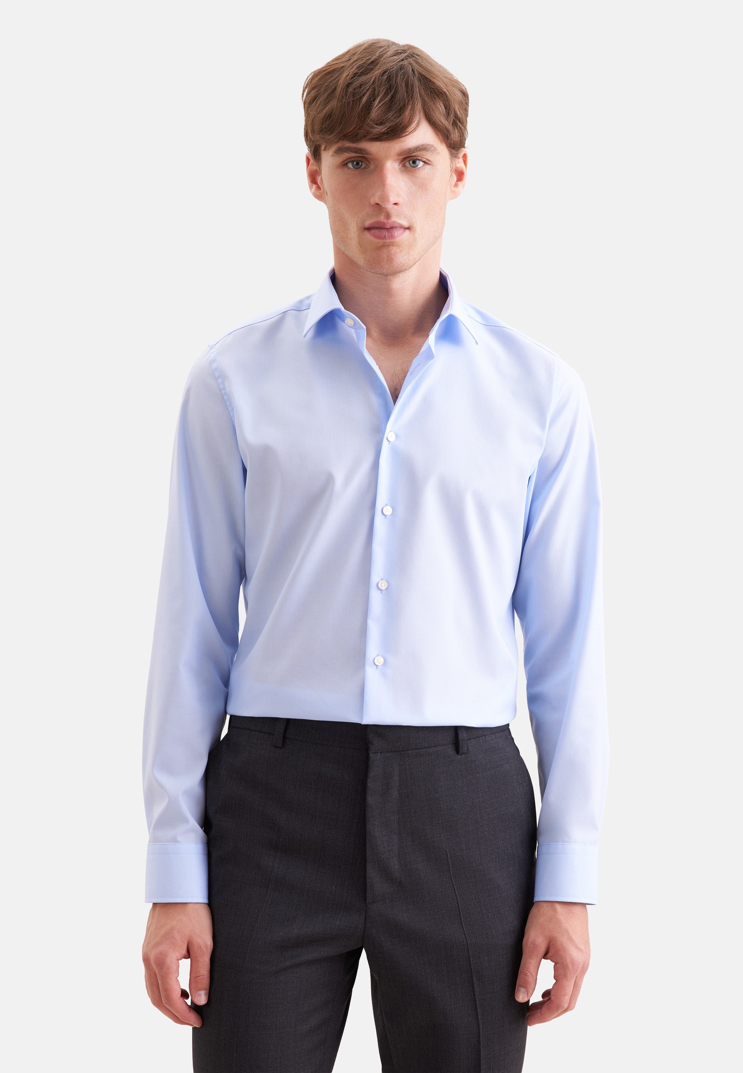 seidensticker Businesshemd »Schwarze Rose« Shaped 1/1 Kentkragen Uni