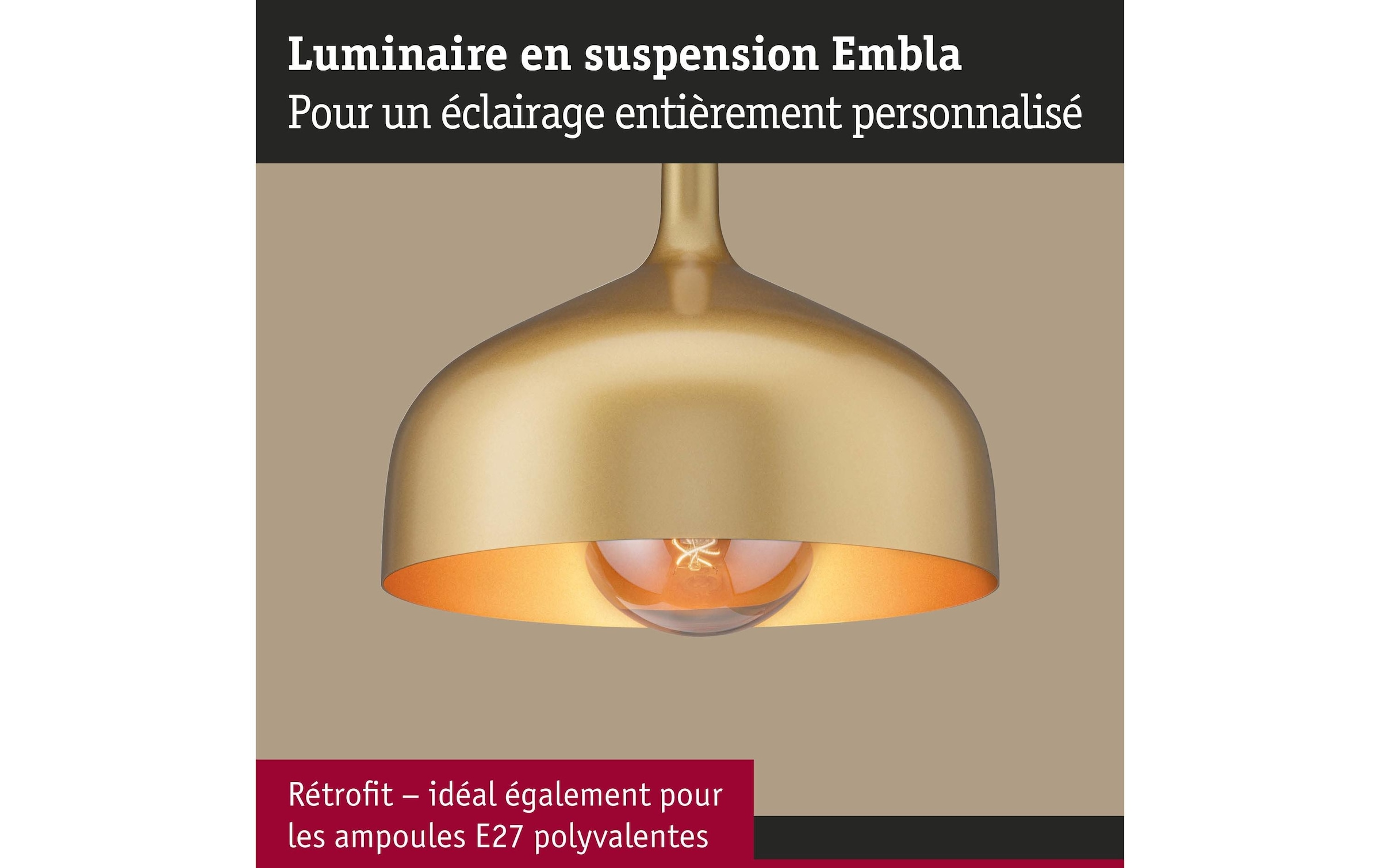 Paulmann Pendelleuchte »Pendelleuchte Embla II E27 Metall Metall« E27