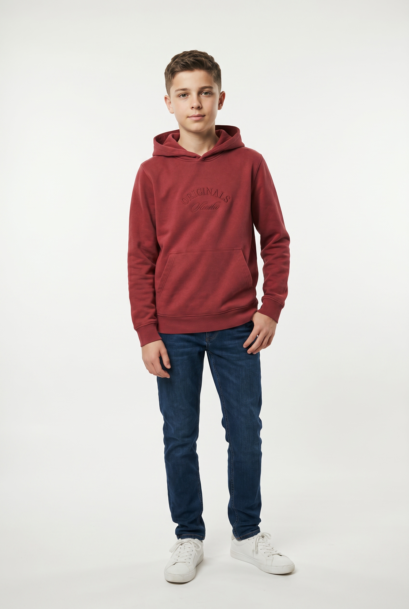 Jack & Jones Junior Kapuzensweatshirt »JORBLEECKER BRANDING SWEAT HOOD BF JNR«
