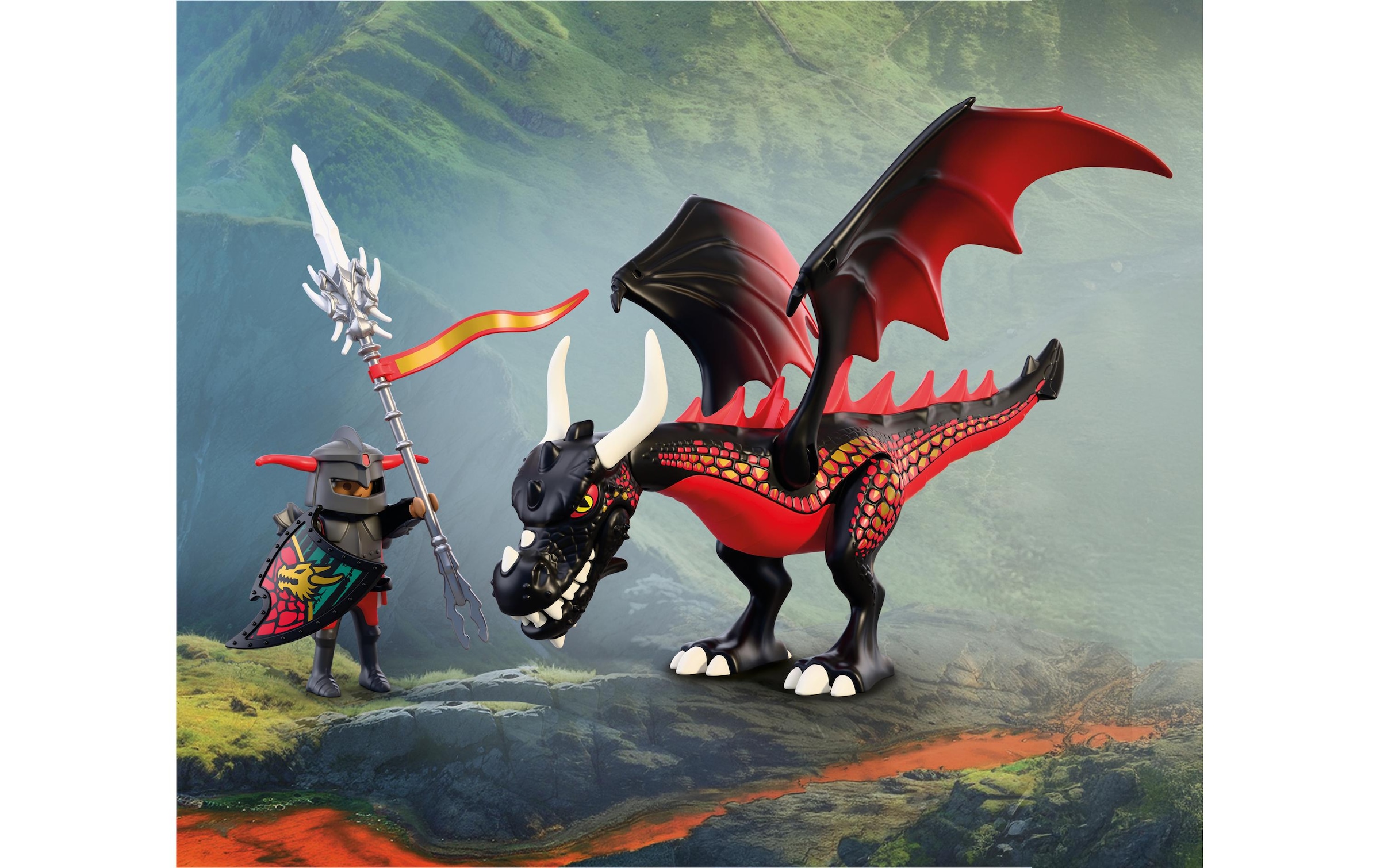Playmobil® Konstruktions-Spielset »Schwarzer Drache (72114), Knights« Made in Europe