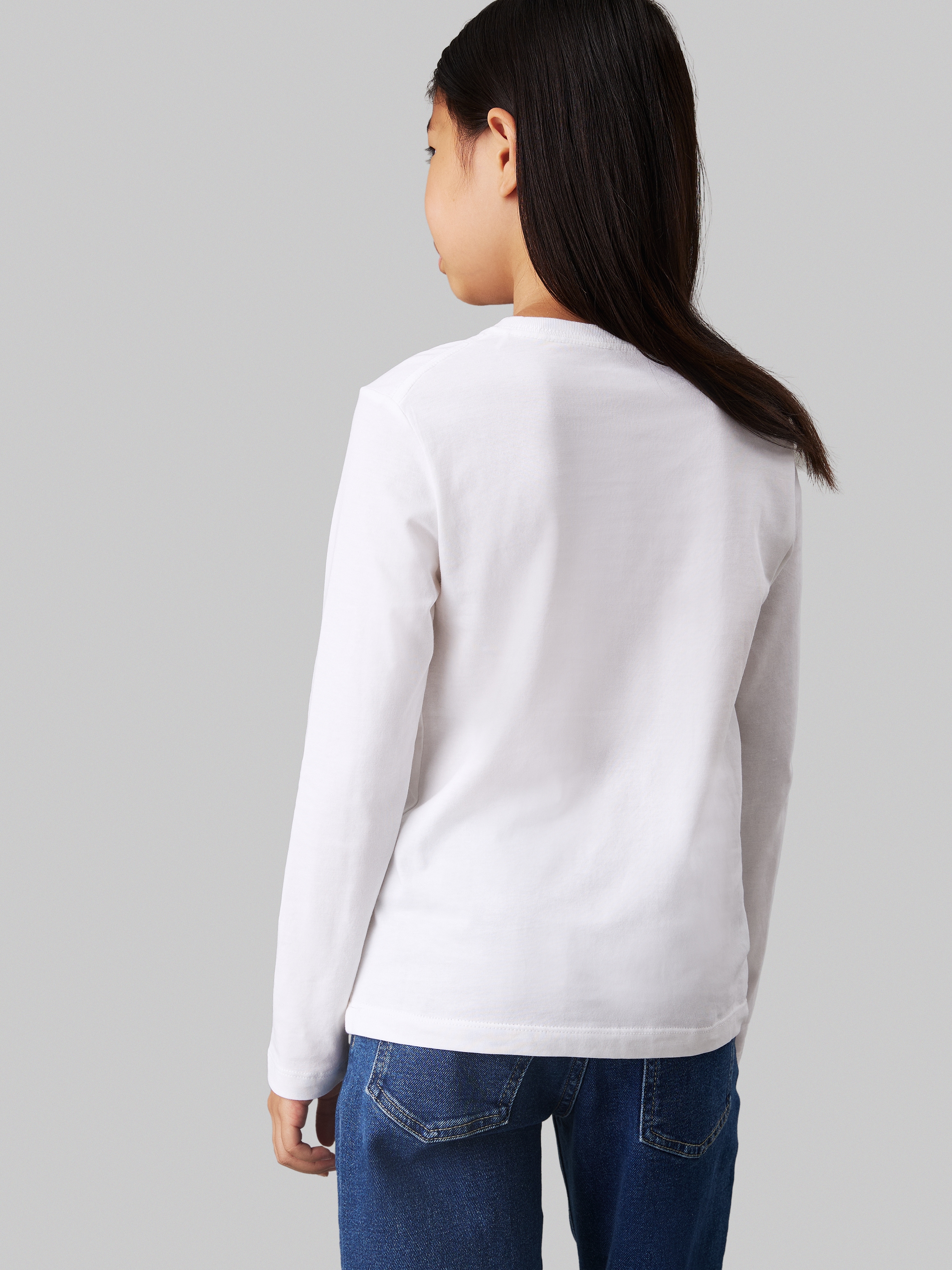 Calvin Klein Jeans Langarmshirt »Chest Monologo Ls T-Shirt« für Kinder bis 16 Jahre und mit Logoschriftzug
